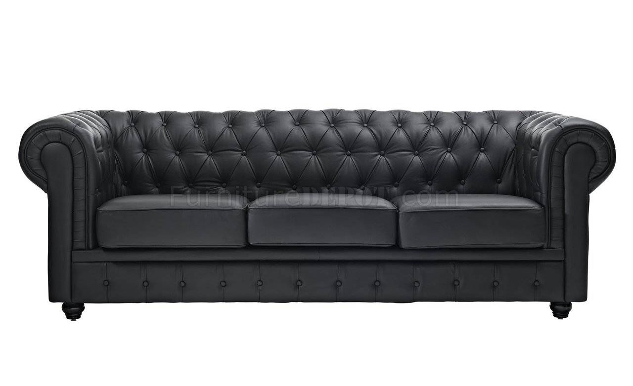 Chesterfield Sofa In Black Leathermodway W/options Within Chesterfield Black Sofas (Photo 4 of 30)