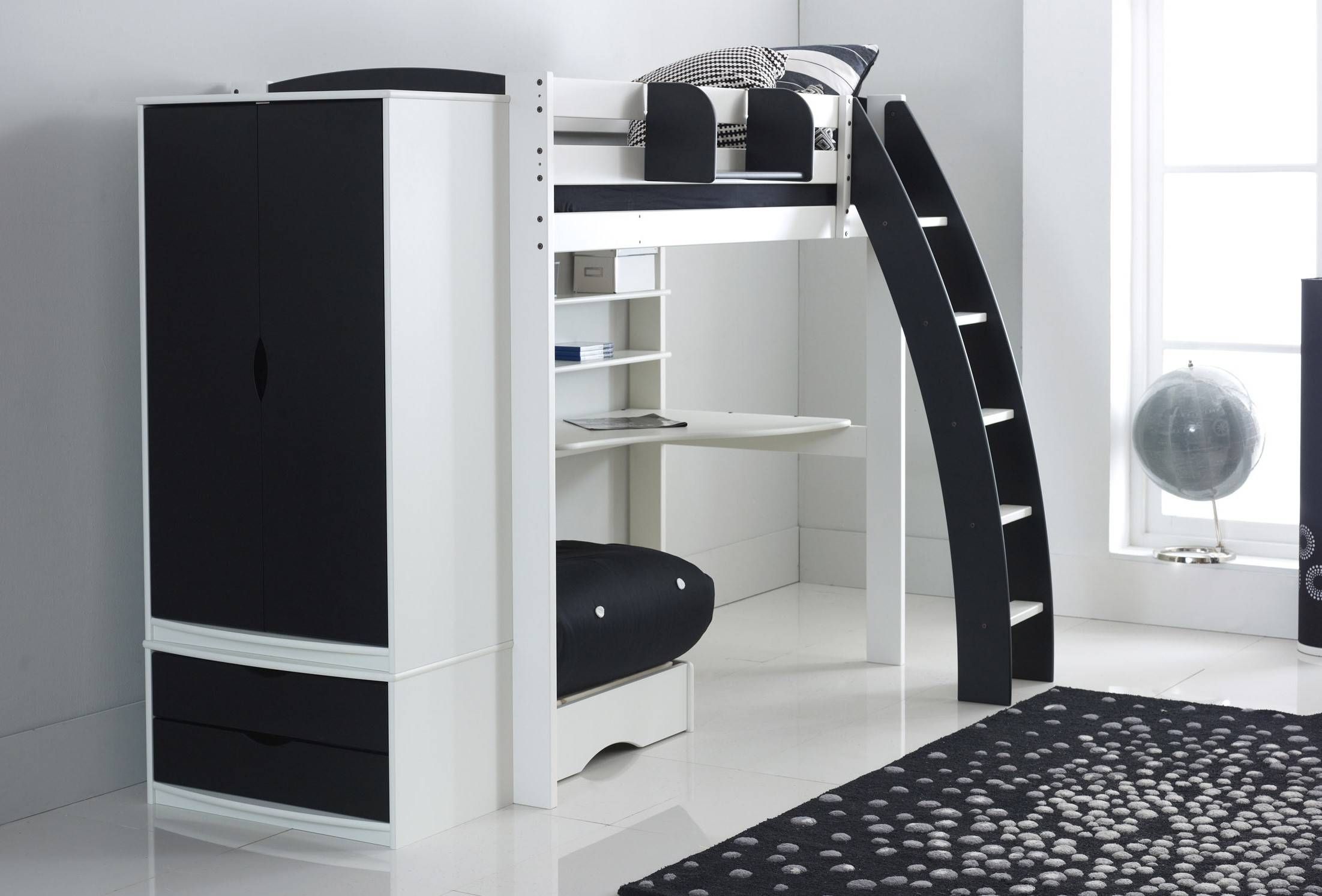 Children's High Sleeper Beds | Scallywag Kids Pertaining To High Sleeper With Wardrobes And Futon (View 3 of 15)