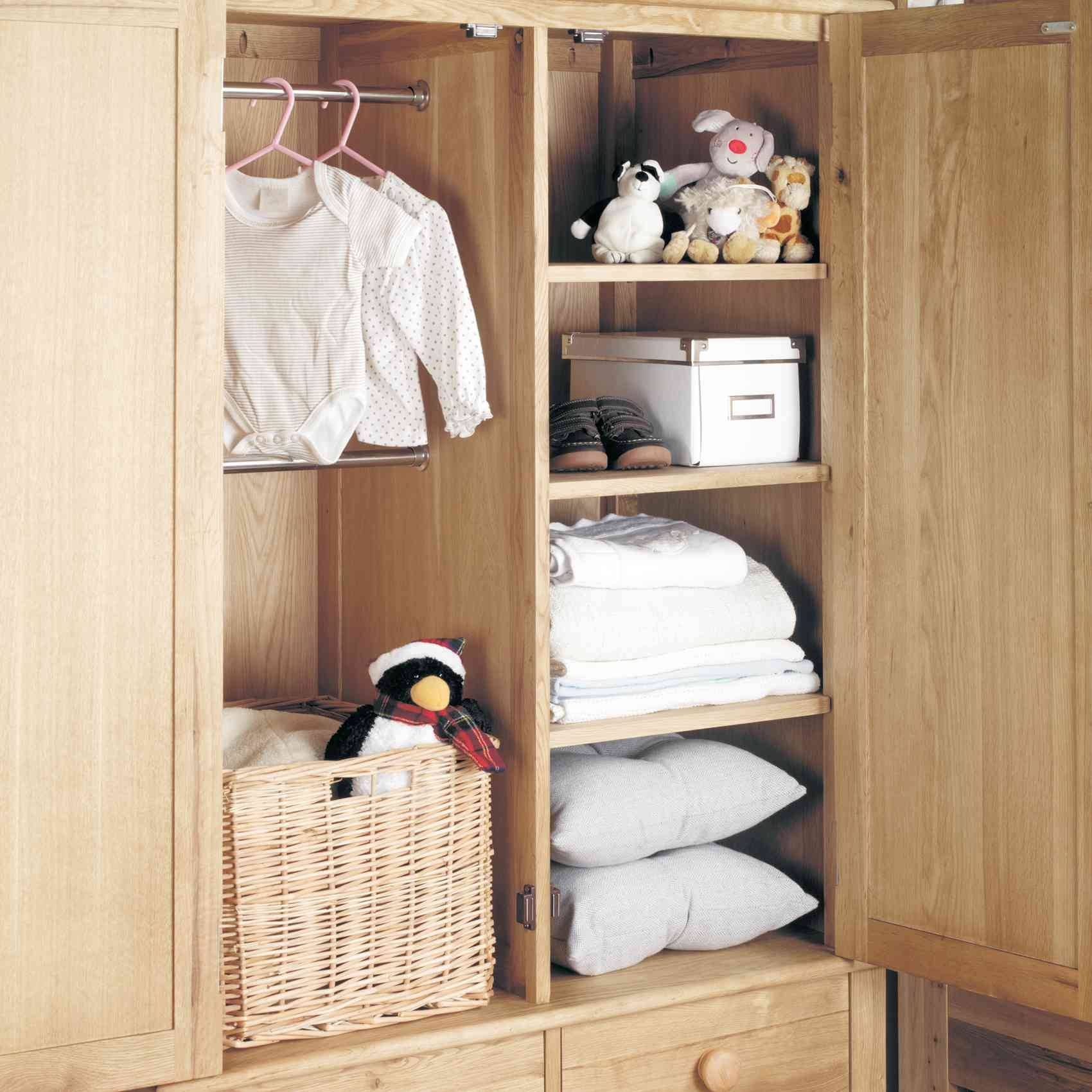 Children's Oak Double Wardrobe | Hampshire Furniture Inside Childrens Double Rail Wardrobes (Photo 1 of 30)