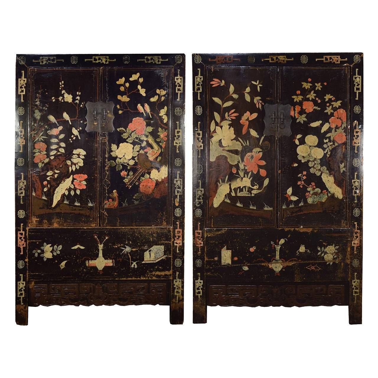 Chinese Wardrobes And Armoires – 75 For Sale At 1stdibs Intended For Chinese Wardrobes (View 2 of 15)