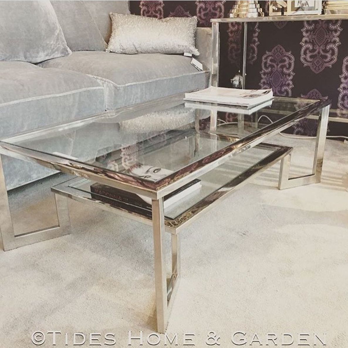 Chrome And Glass Dual Level Coffee Table With Regard To Glass Chrome Coffee Tables (View 25 of 30)
