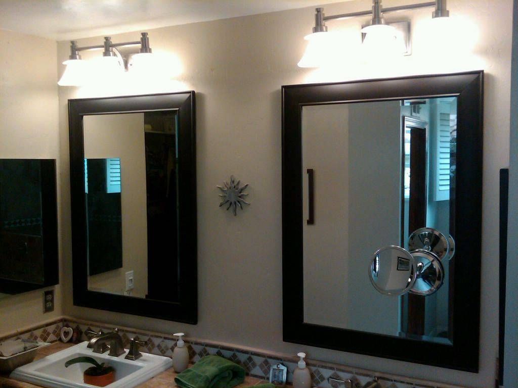 Chrome Bathroom Vanity Lights White Fibreglass Free Standing Pertaining To Cream Free Standing Mirrors (View 22 of 25)