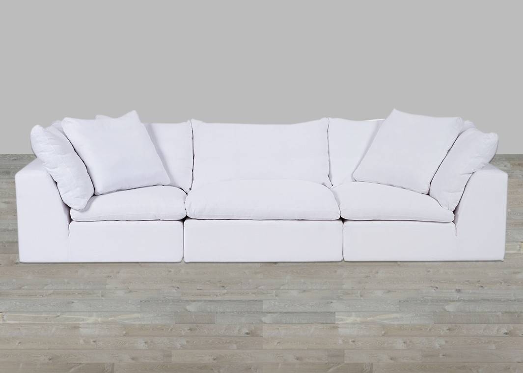 Cloud Modular Preconfigured Fabric Sofa With Regard To White Fabric Sofas (Photo 1 of 30)