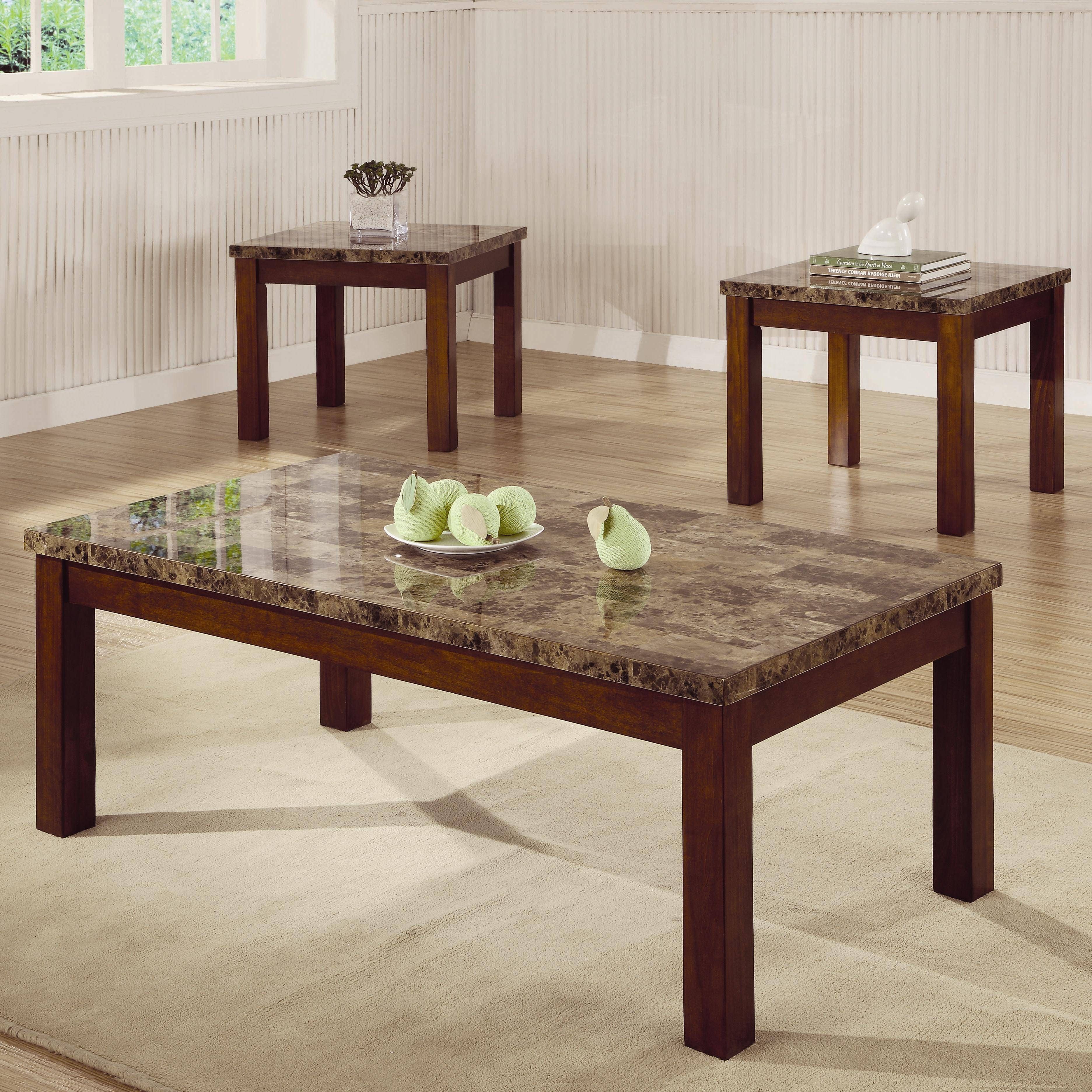 Coaster Occasional Table Sets Modern Coffee Table And End Table Intended For 2 Piece Coffee Table Sets (View 7 of 30)