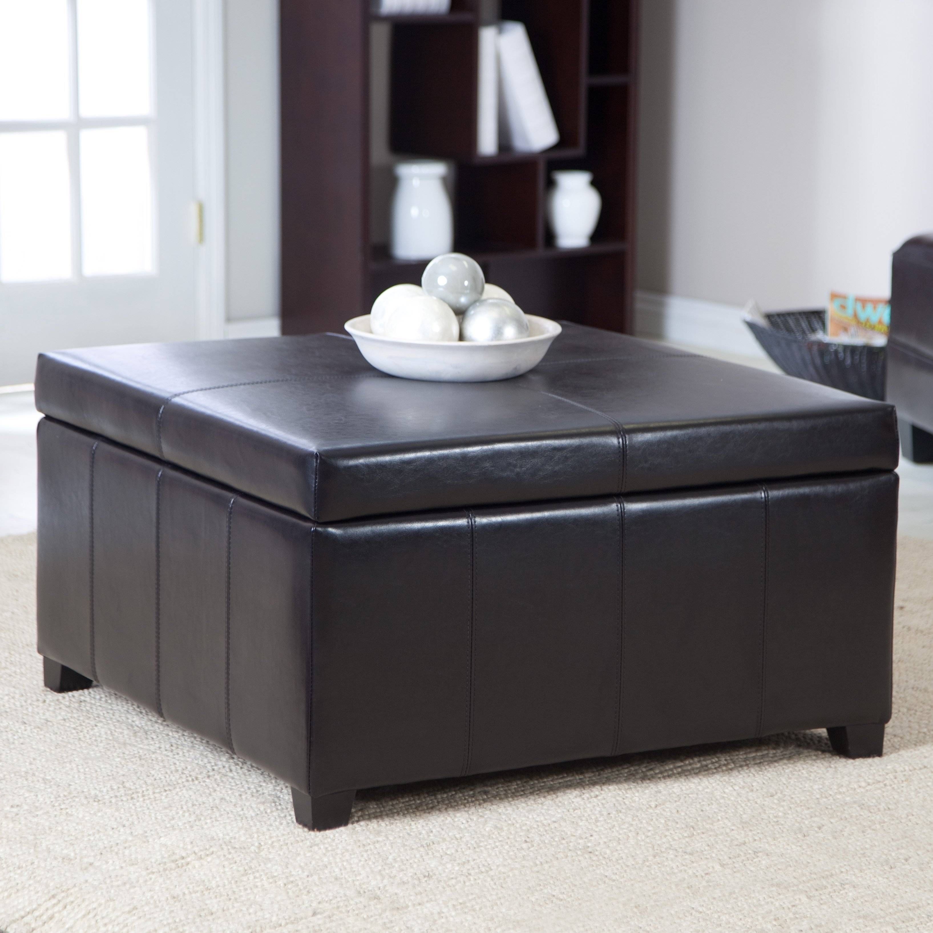 Coffee Table: Appealing Square Storage Ottoman Coffee Table Inside Square Storage Coffee Tables (View 9 of 30)