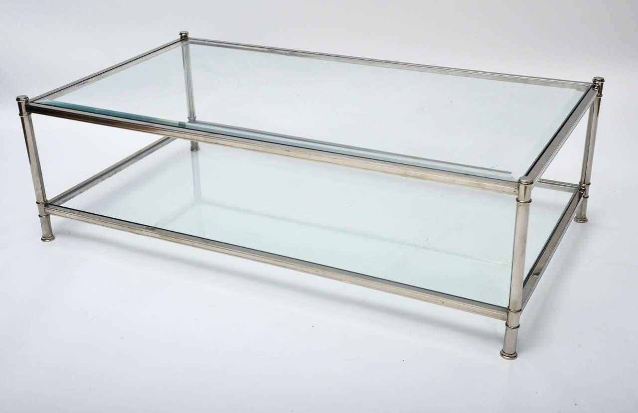 Coffee Table: Astonishing Chrome And Glass Coffee Table Ikea With Glass Chrome Coffee Tables (View 1 of 30)