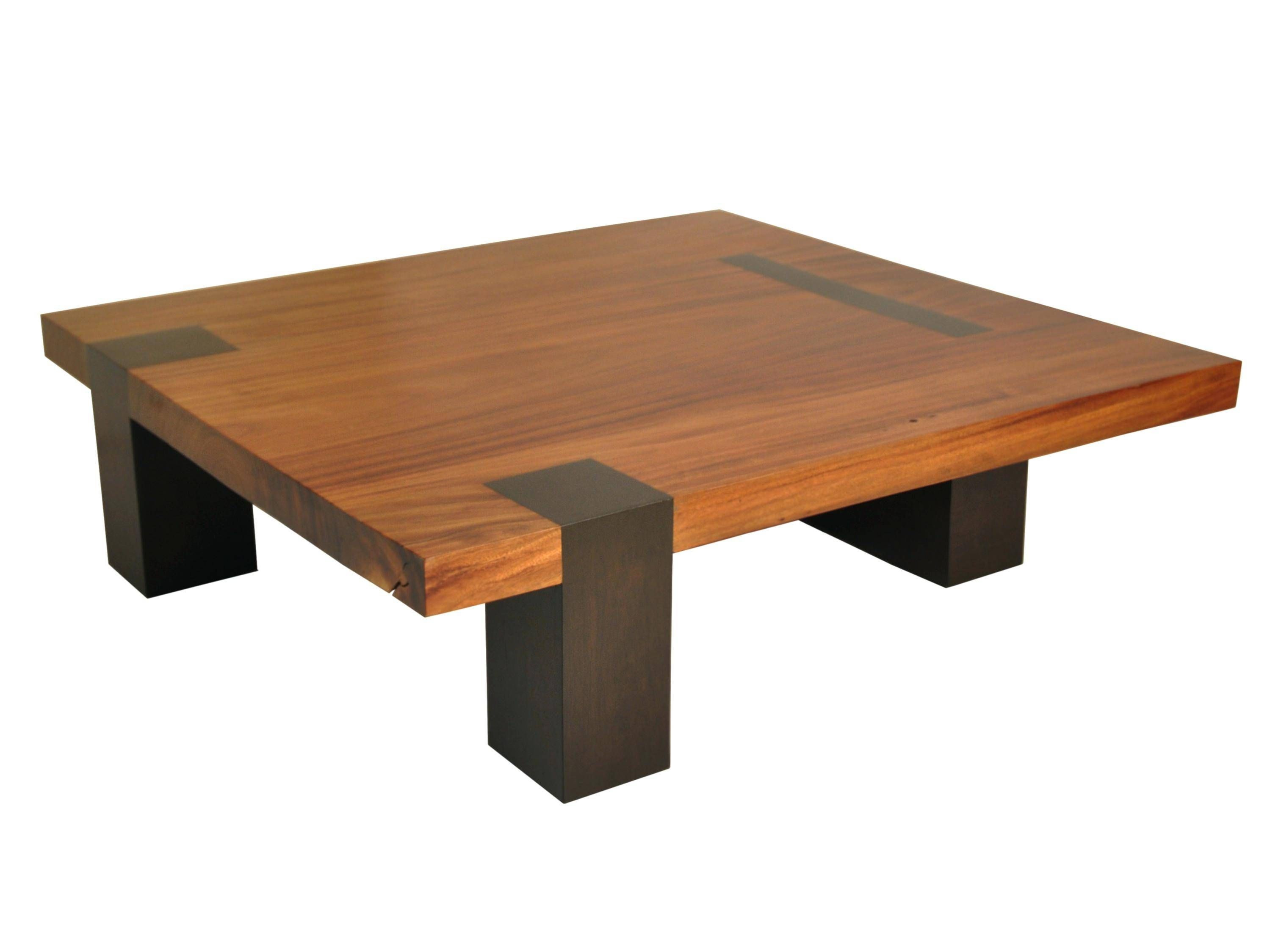 Coffee Table ~ Coffee Table Black Square Modern Wood Low Profile Regarding Low Square Wooden Coffee Tables (View 9 of 30)
