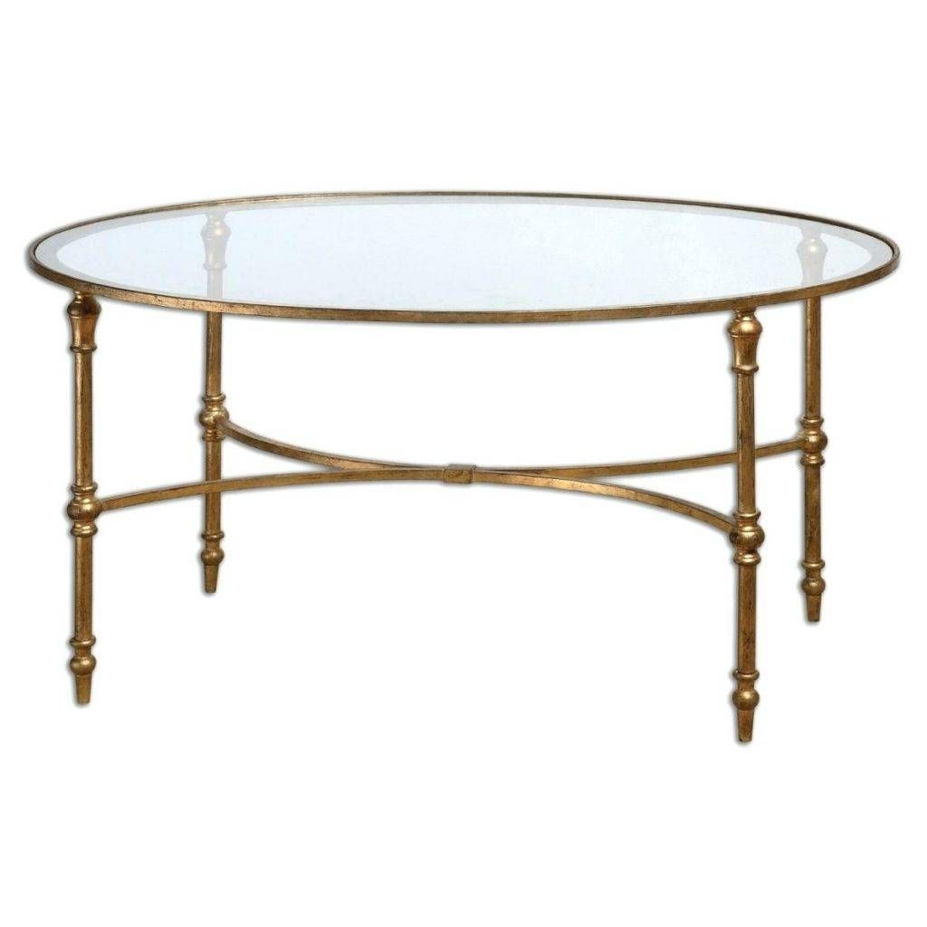 Coffee Table ~ Elana Bronze Iron Round Coffee Tableround Rattan Throughout Bronze And Glass Coffee Tables (Photo 30 of 30)