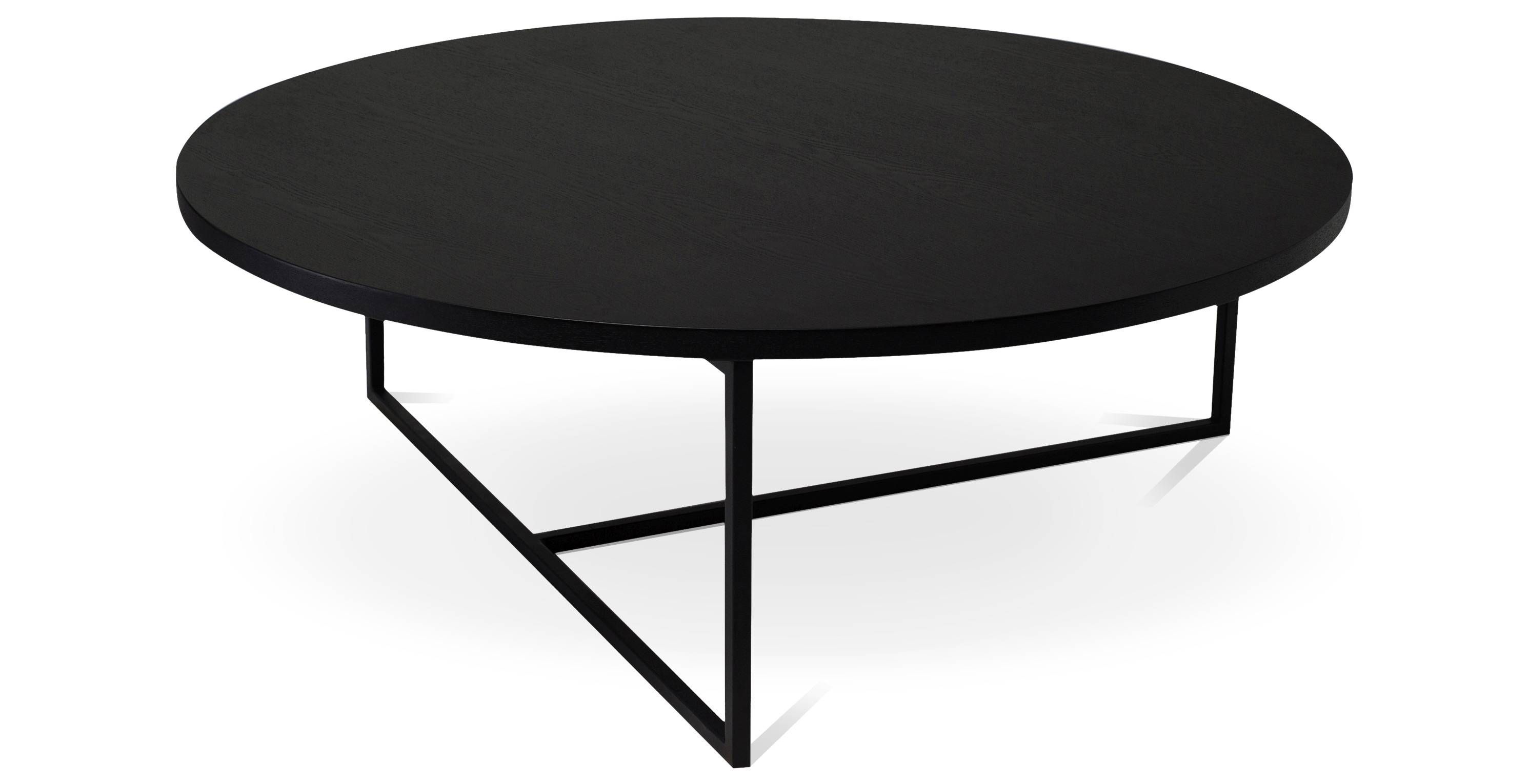 Coffee Table: Enchanting Black Round Coffee Table Designs Round Pertaining To Black Circle Coffee Tables (View 3 of 30)