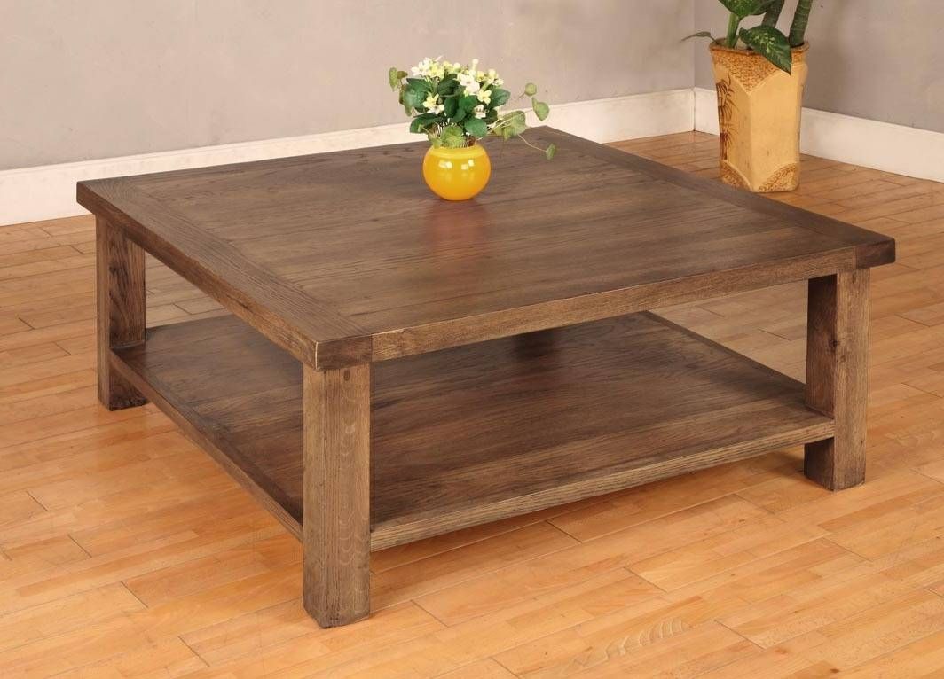 Coffee Table: Extraordinary Square Rustic Coffee Table Design Pertaining To Elegant Rustic Coffee Tables (View 9 of 30)
