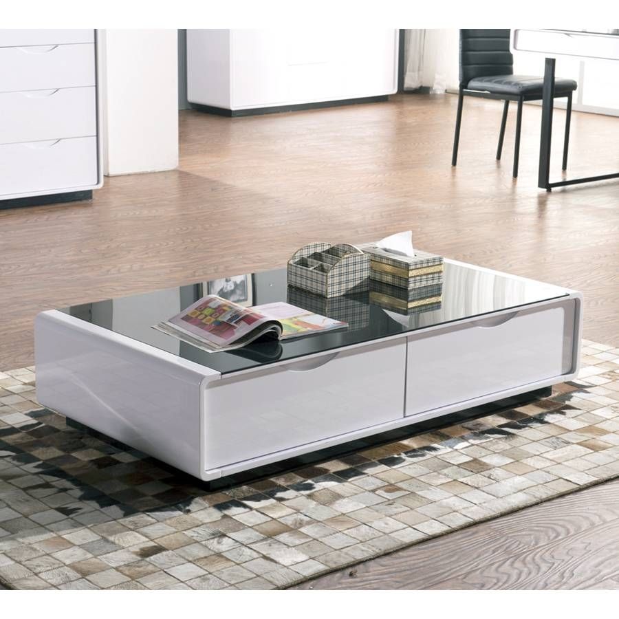 Coffee Table: Glamorous White Glass Coffee Table Sets White Wood Intended For Glass Coffee Tables With Storage (View 2 of 30)