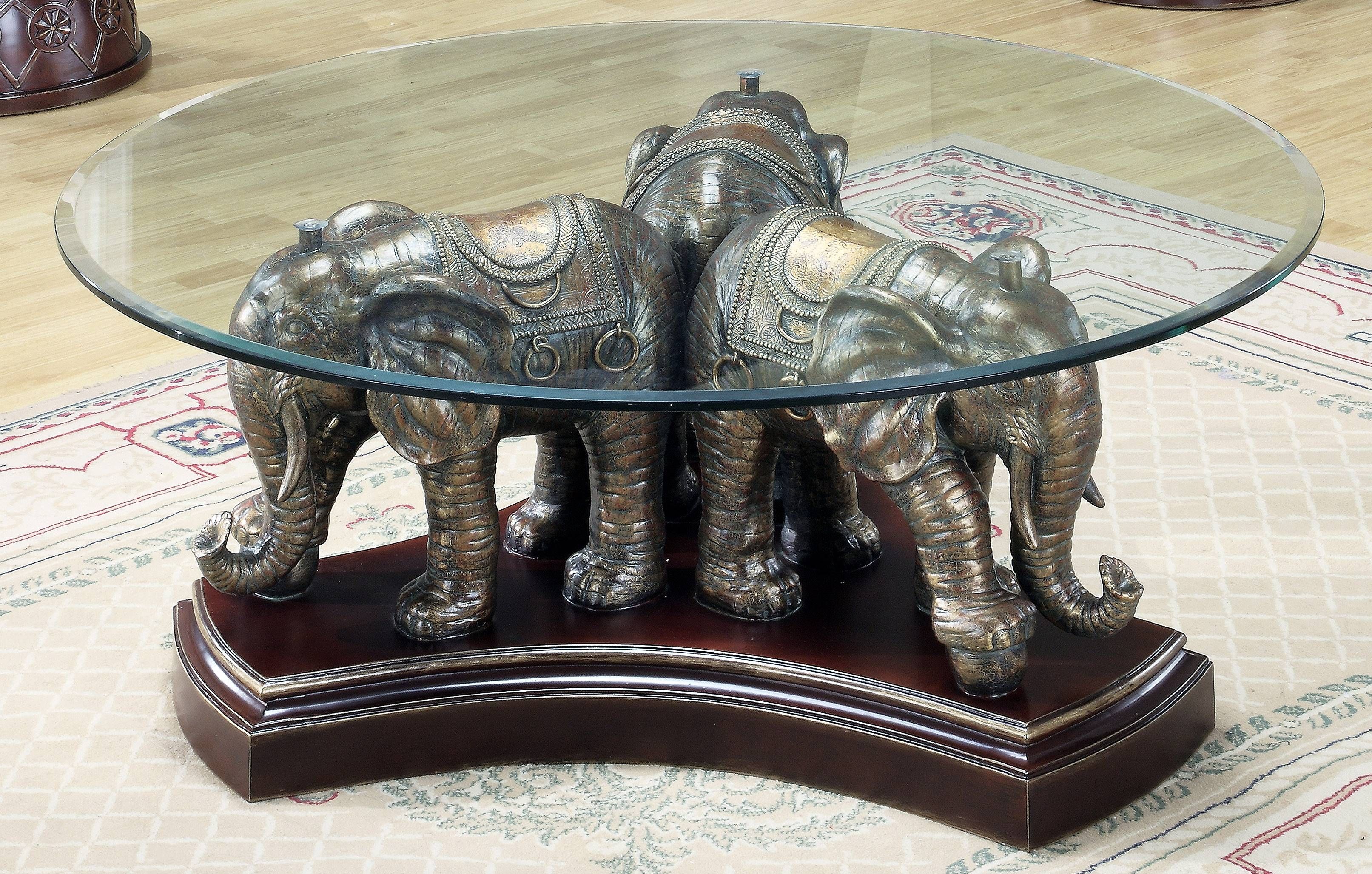 Coffee Table: Incredible Elephant Coffee Table Design Ideas Intended For Elephant Coffee Tables With Glass Top (View 2 of 30)