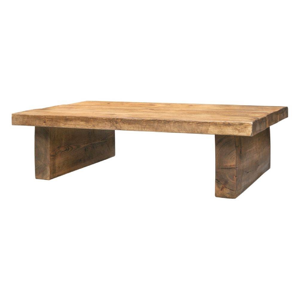 Coffee Table – Low 2 Inch Top 2 Leg | Funky Chunky Furniture In Chunky Rustic Coffee Tables (Photo 1 of 30)