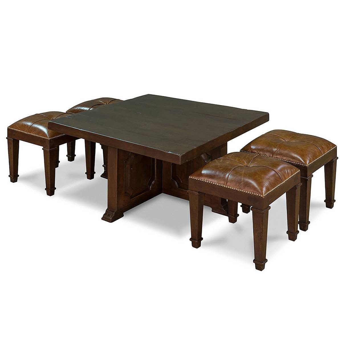 Coffee Table With 4 Nesting Stools – So That's Cool Within Coffee Tables With Nesting Stools (Photo 1 of 30)