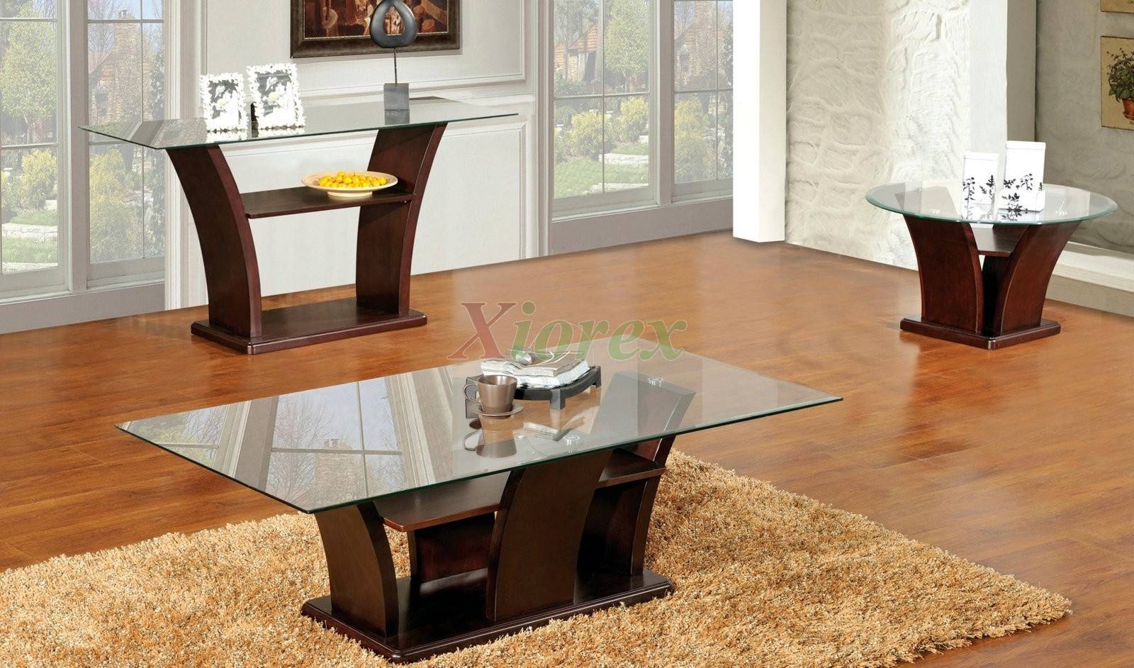 Columba 3 Piece Coffee Table Set With Sofa Console Table | Xiorex Pertaining To Sofa Table Chairs (Photo 1 of 30)