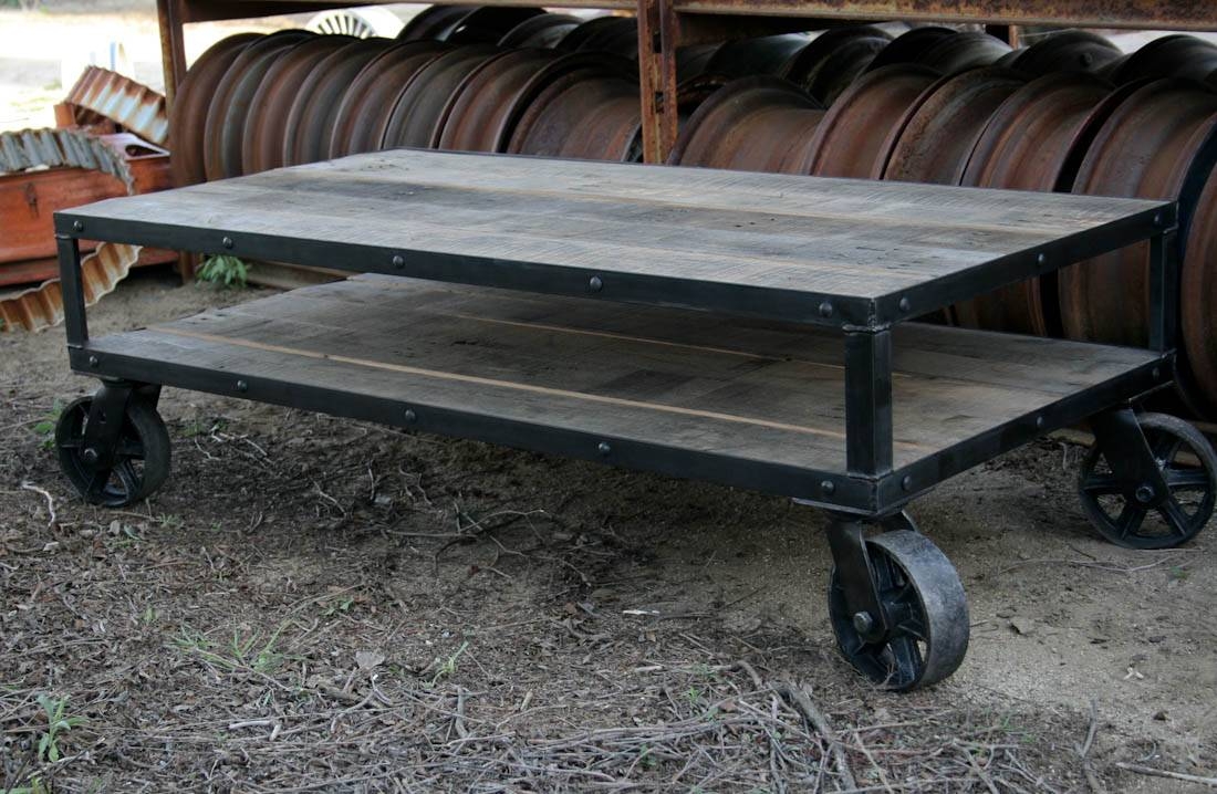 Combine 9 | Industrial Furniture – Coffee Table – Industrial/rustic For Rustic Looking Coffee Tables (Photo 1 of 15)