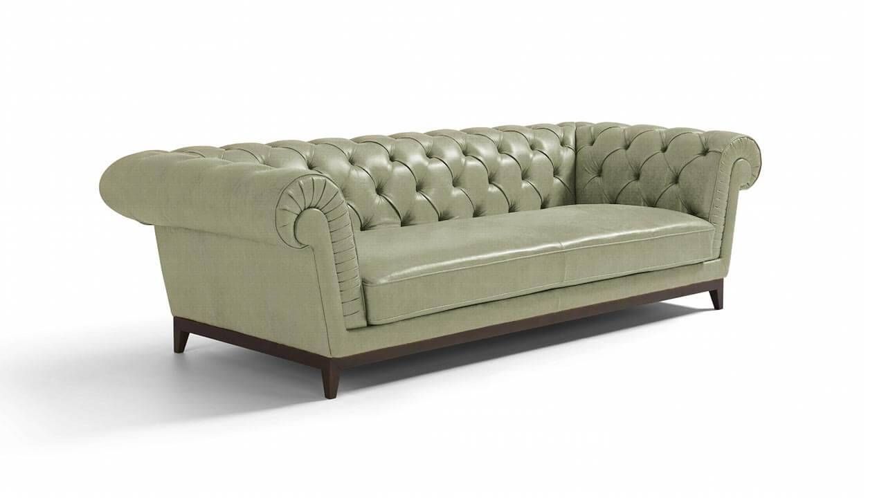 Concerta Large 3 Seater Leather Sofa | Vavicci | Fine Home Inside 3 Seater Leather Sofas (View 4 of 30)