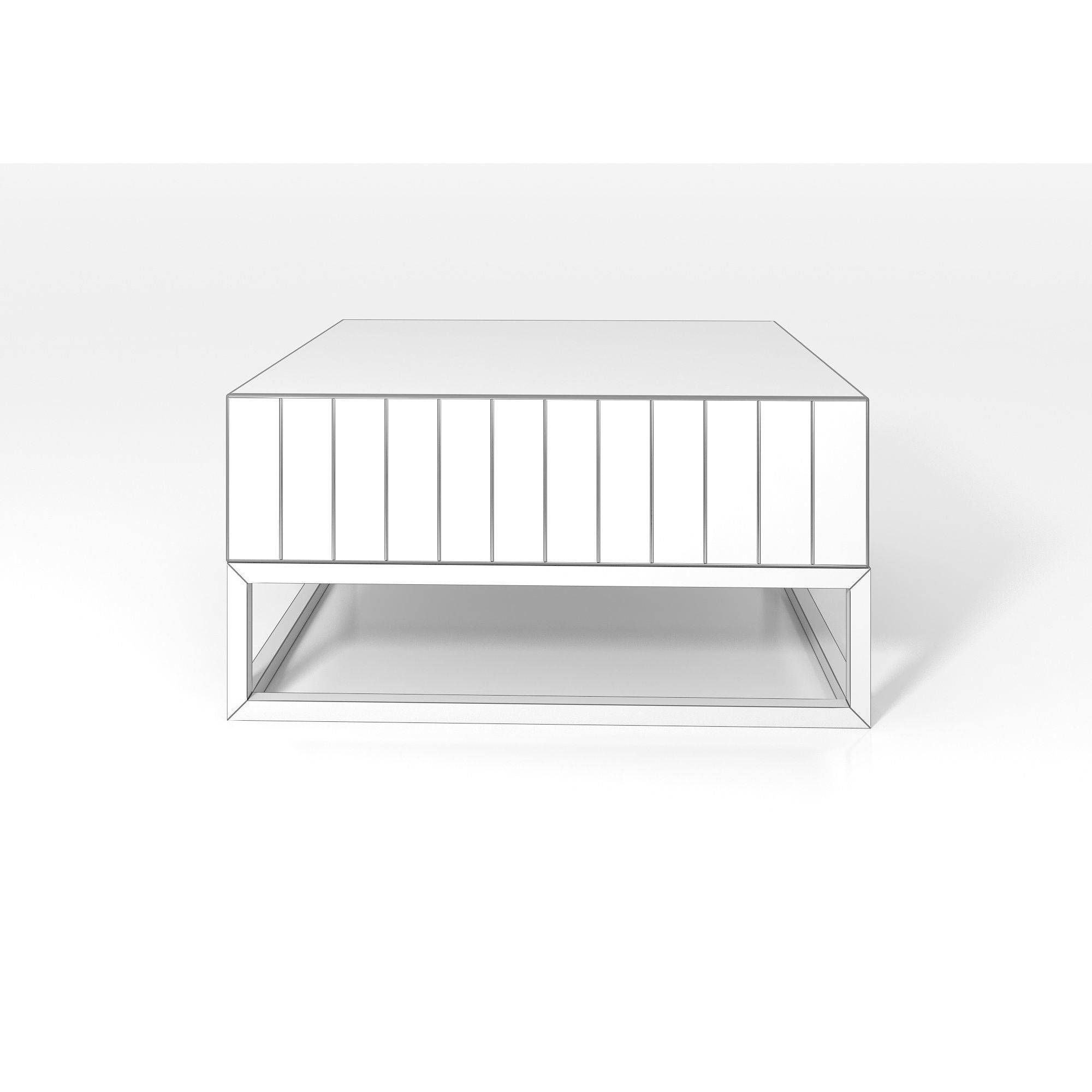 Concrete And Chrome Coffee Table 3d Model Max Obj 3ds Fbx Dae Mtl Intended For White And Chrome Coffee Tables (View 27 of 30)