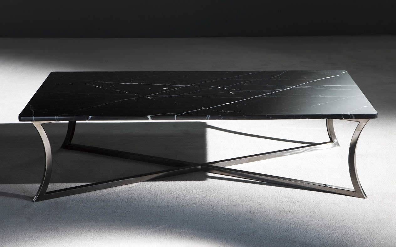 Contemporary Coffee Table / Metal / Marble / Rectangular – Austin Intended For Marble And Metal Coffee Tables (View 5 of 30)