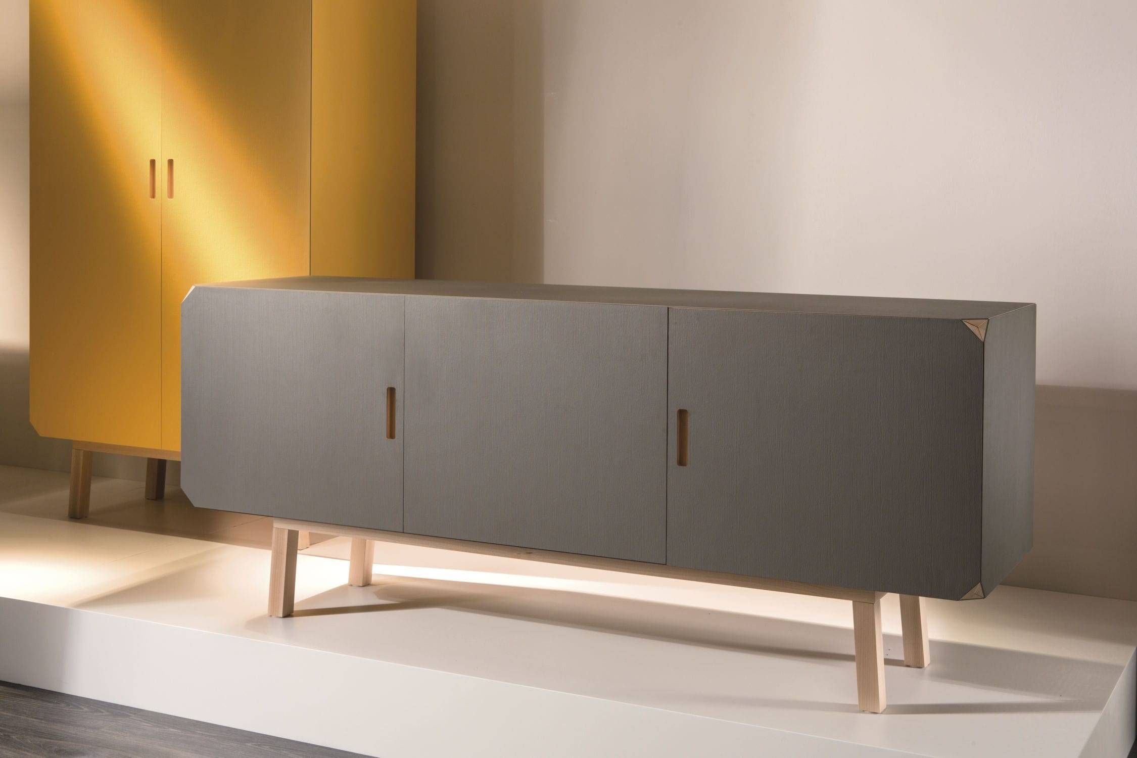 Contemporary Sideboard / Beech / Gray – Cartalegnogiulio Pertaining To Beech Sideboards (View 9 of 30)