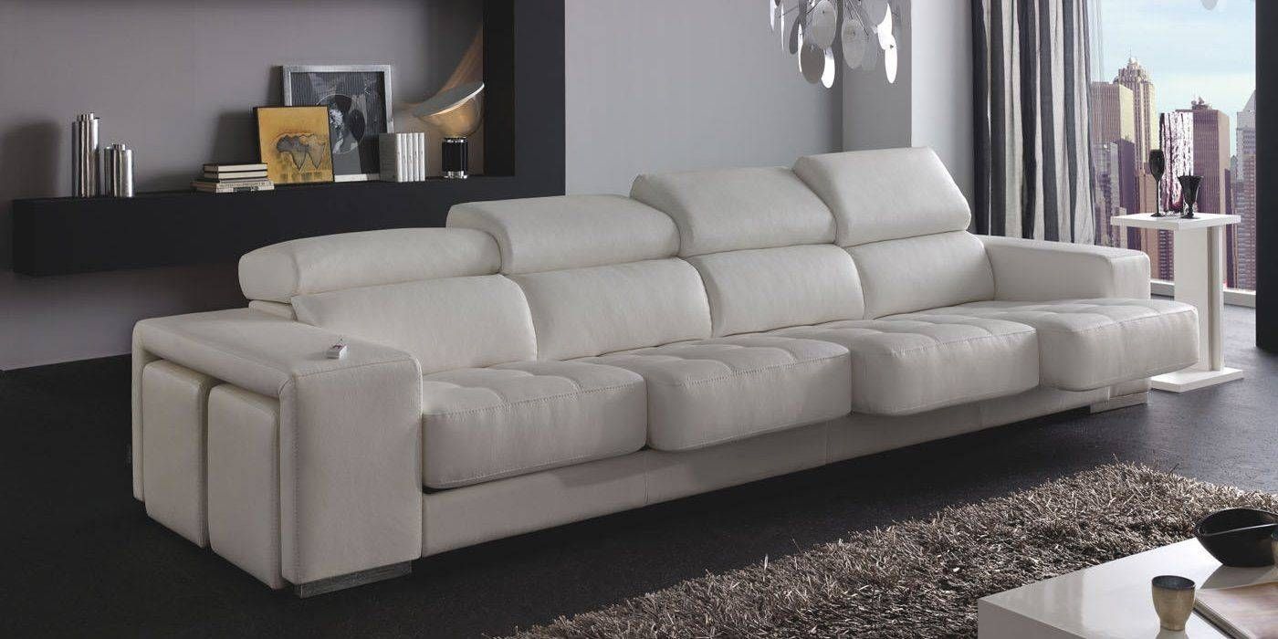Contemporary Sofa / Fabric / 4 Seater / White – Shakira – Gamamobel Inside 4 Seater Couch (Photo 246 of 299)
