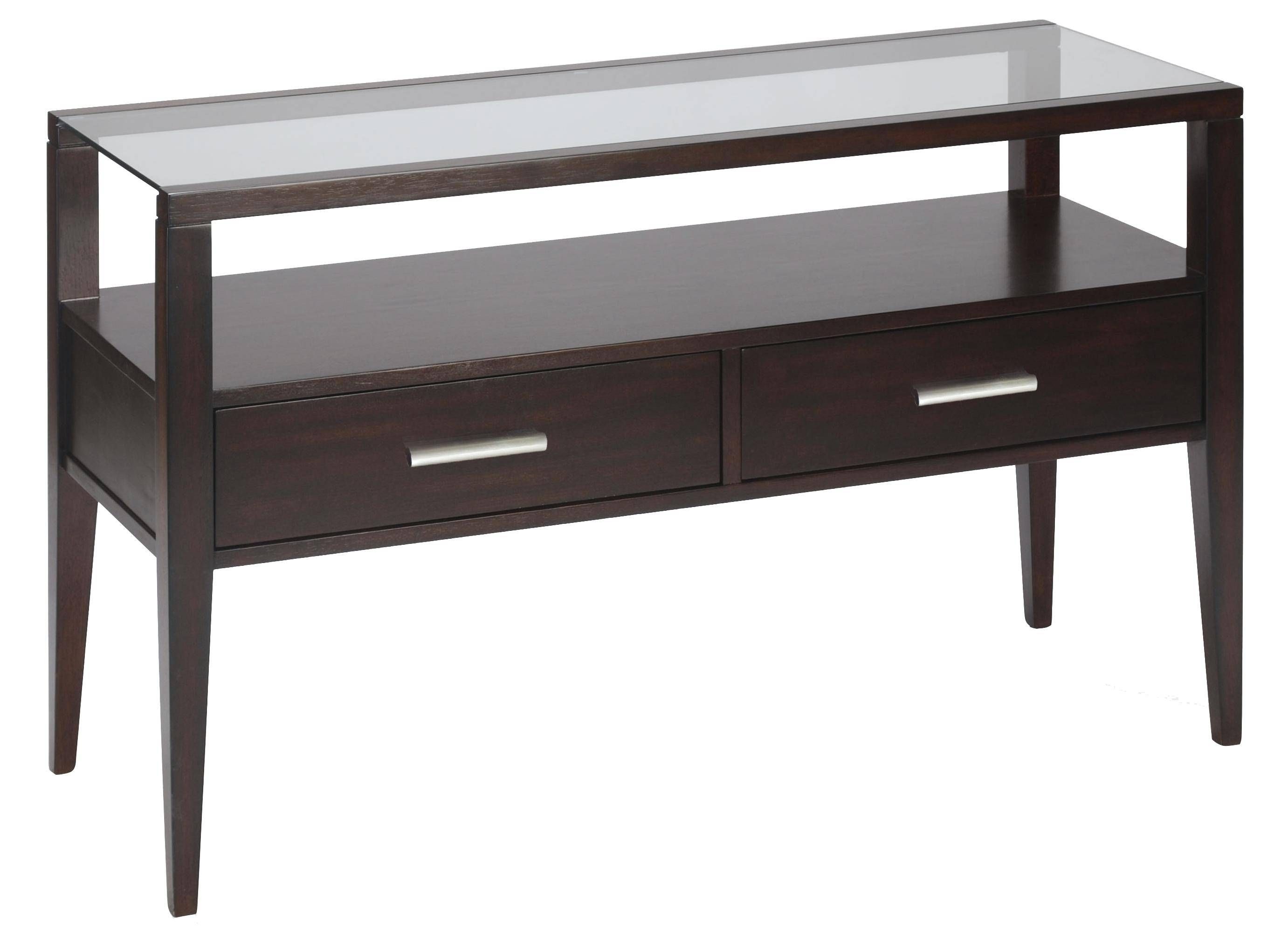 Contemporary Sofa Table With Two Drawersmagnussen Home | Wolf Pertaining To Sofa Table Drawers (View 8 of 30)