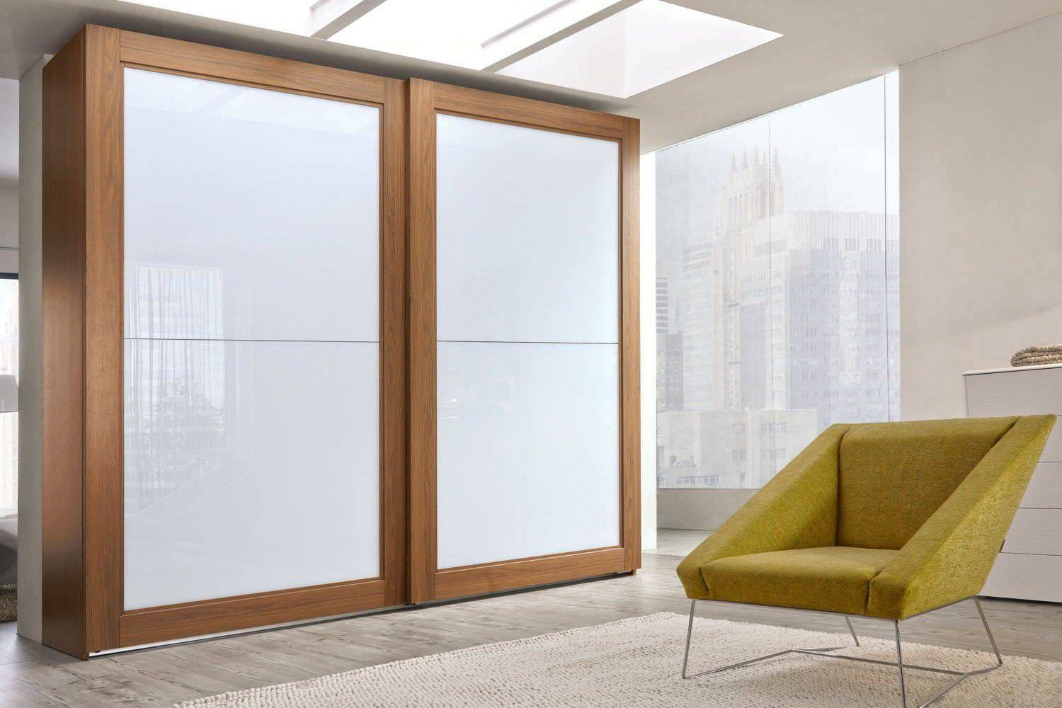 Contemporary Wardrobe / Solid Wood / Glass / Lacquered Glass – Ada Regarding Solid Wood Fitted Wardrobe Doors (Photo 25 of 30)