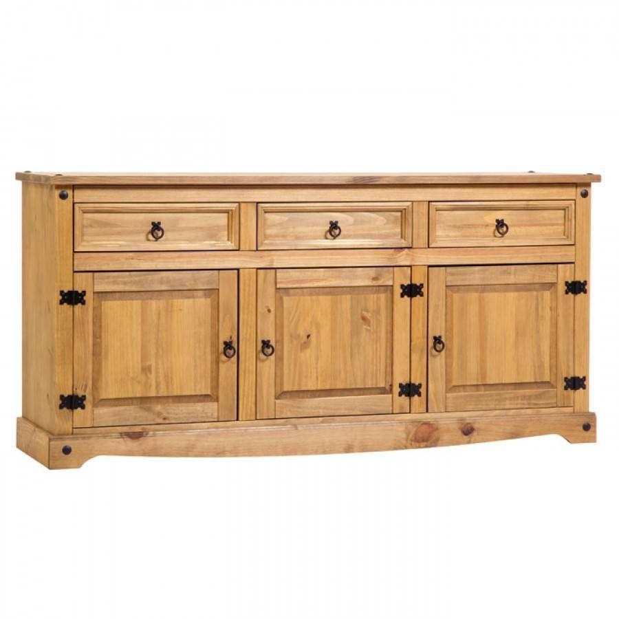 Corona Mexican Pine Large Sideboard | Charlies Direct With Mexican Sideboards (Photo 3 of 30)