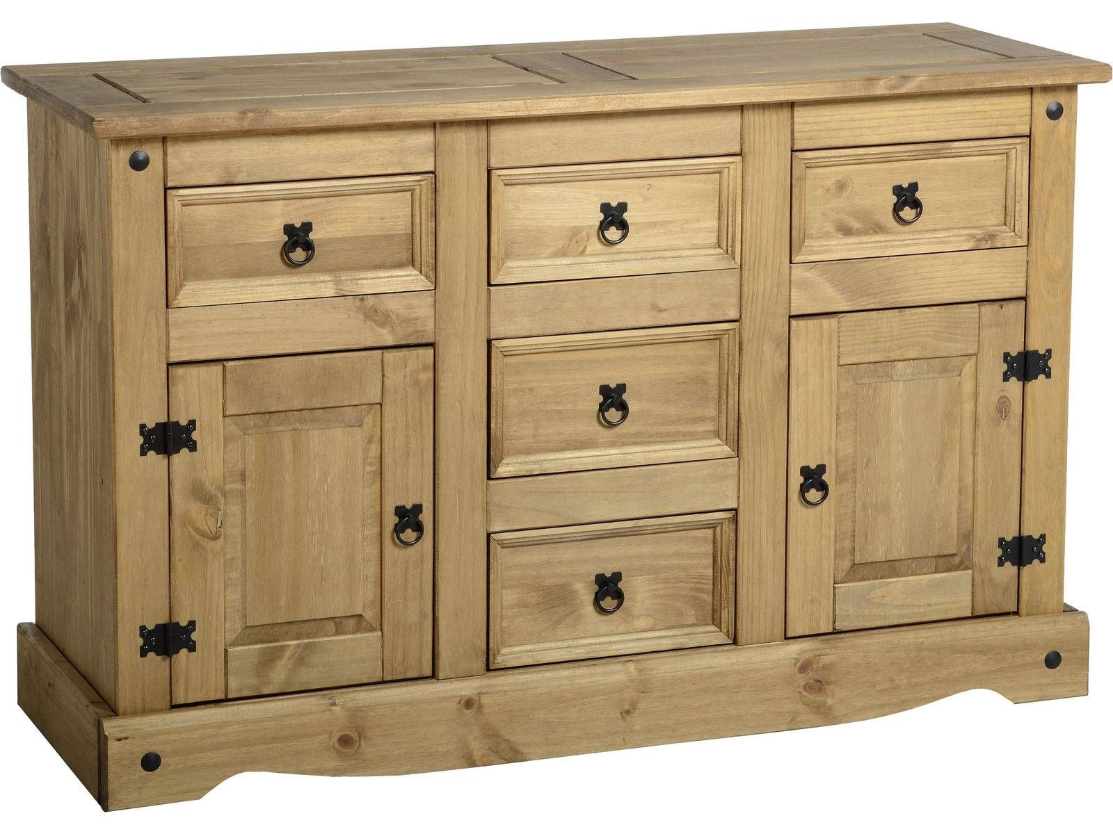 Corona Mexican Pine Sideboards 2 Door 5 Draw Sideboard – One Stop Inside Mexican Sideboards (View 28 of 30)