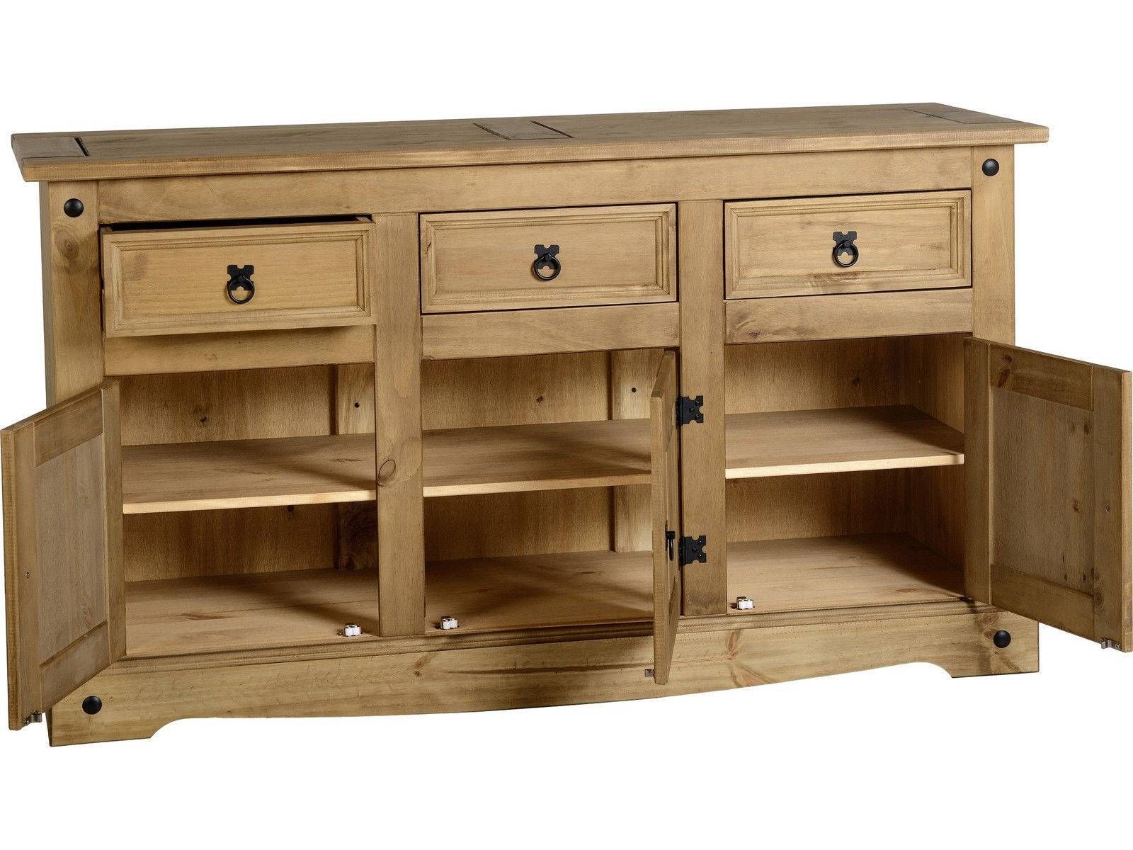 Corona Mexican Pine Sideboards 3 Door 3 Draw Sideboard – One Stop For Mexican Sideboards (Photo 19 of 30)