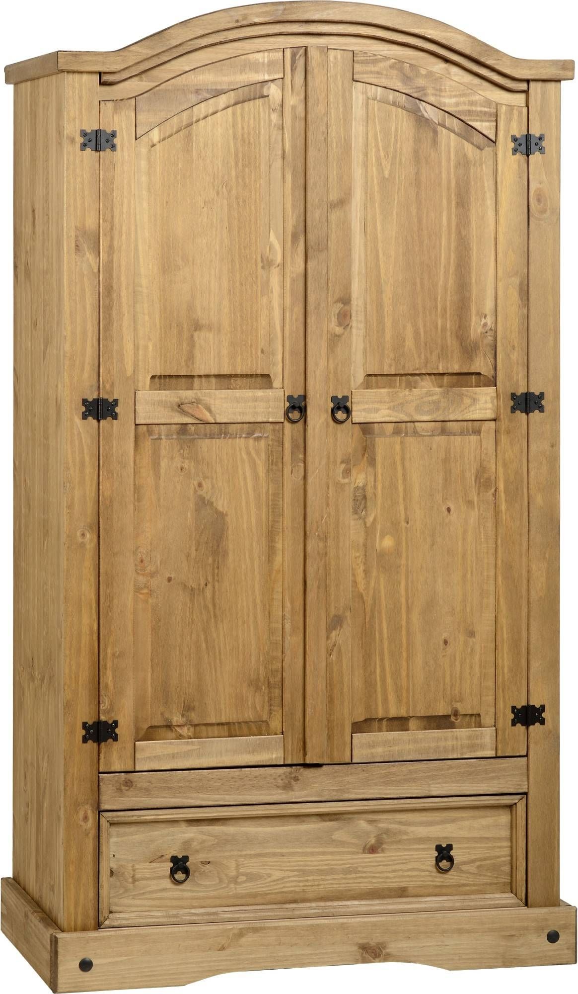 Corona Pine 2 Door Wardrobe With Drawer – Default Store View With Pine Wardrobes With Drawers (View 5 of 15)