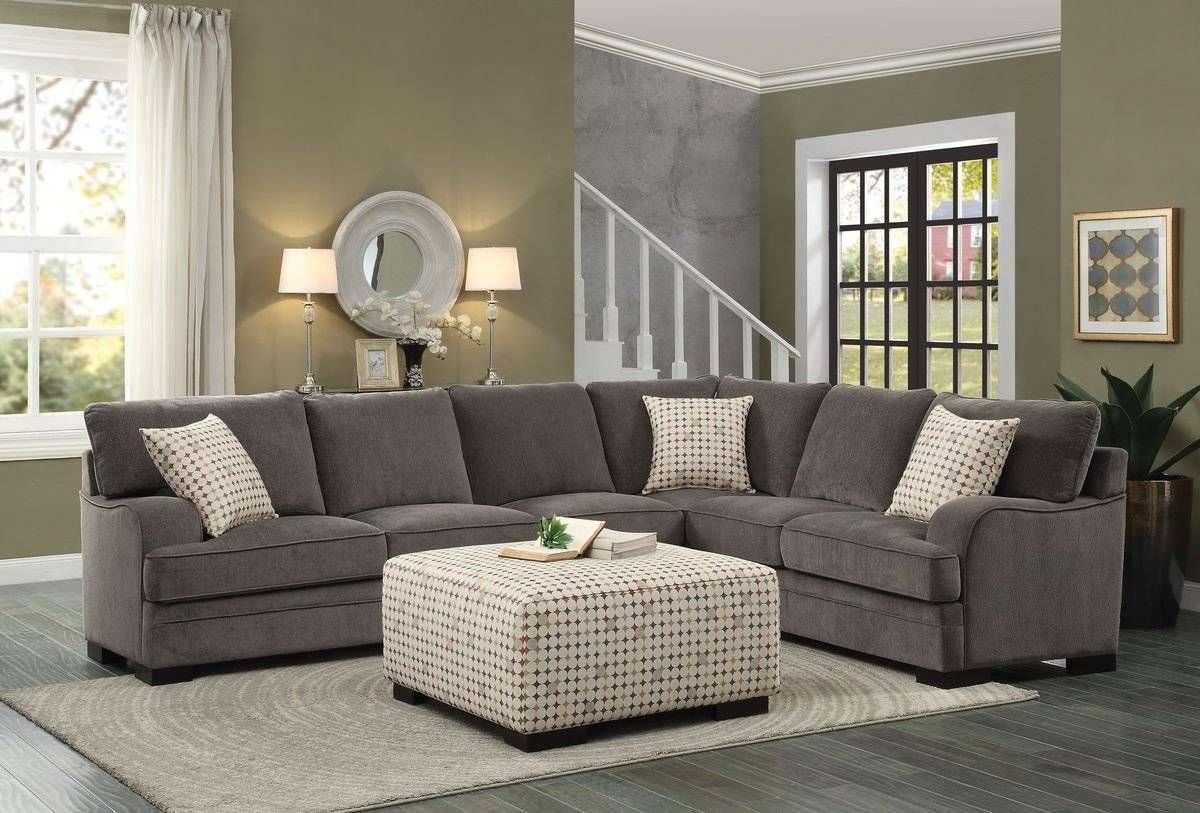 Cozy Chenille Sectional Sofas 13 For 10 Foot Sectional Sofa With For 10 Foot Sectional Sofa (Photo 133 of 299)