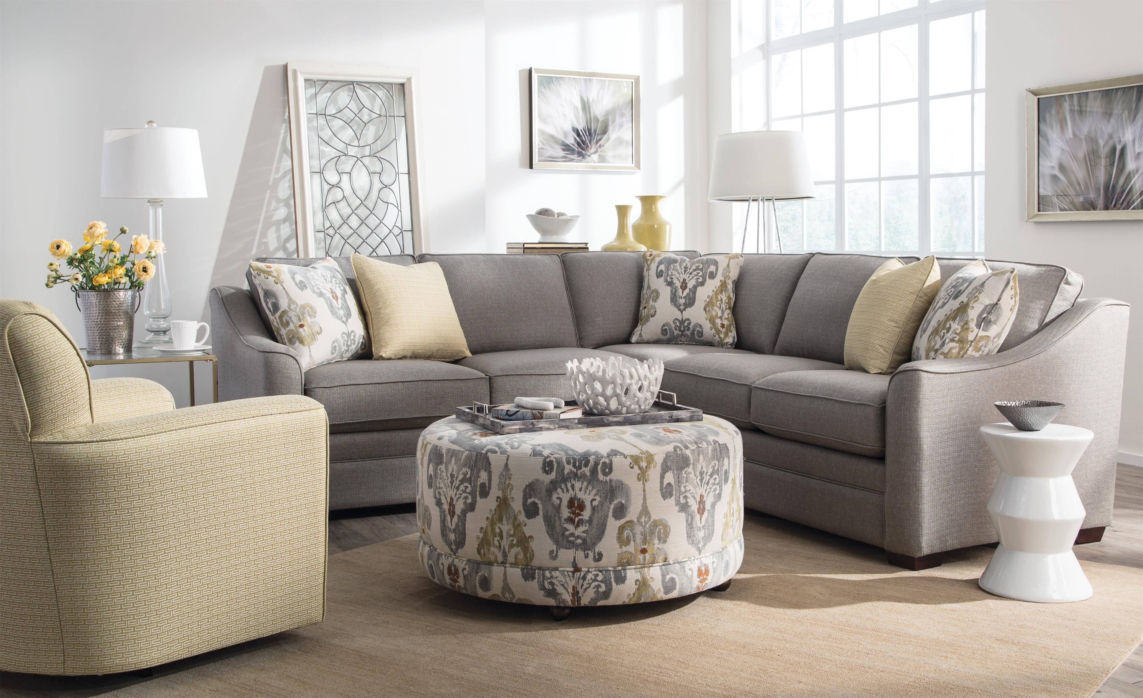 Cozy Life F9 Custom Collection Dancer 3 Piece Sectional W/ Raf Throughout Cuddler Sectional Sofa (View 28 of 30)