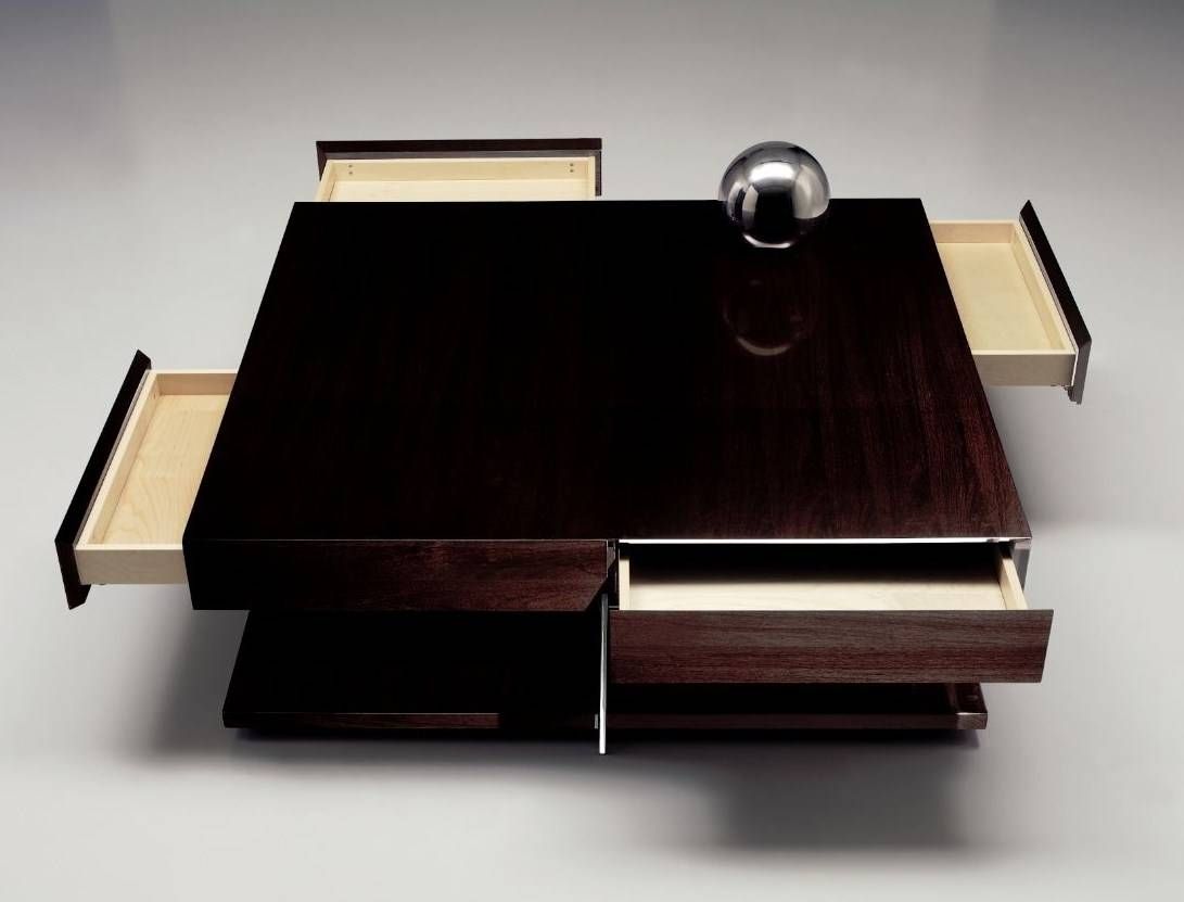 Creative Decoration Ideas For Extra Large Black Square Coffee Inside Dark Wood Coffee Table Storages (View 28 of 30)