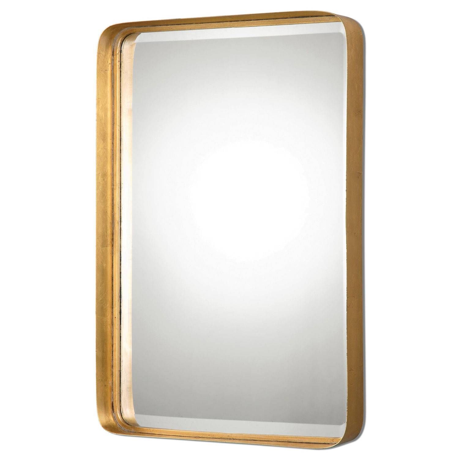 Crofton Antique Gold Mirror Uttermost Wall Mirror Mirrors Home Decor With Antiqued Wall Mirrors (View 14 of 25)