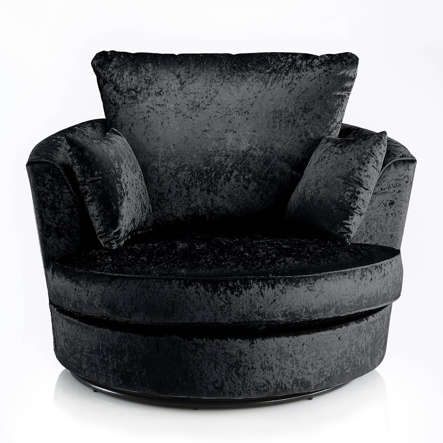 Crushed Velvet Furniture | Sofas, Beds, Chairs, Cushions Inside Cuddler Swivel Sofa Chairs (Photo 26 of 30)