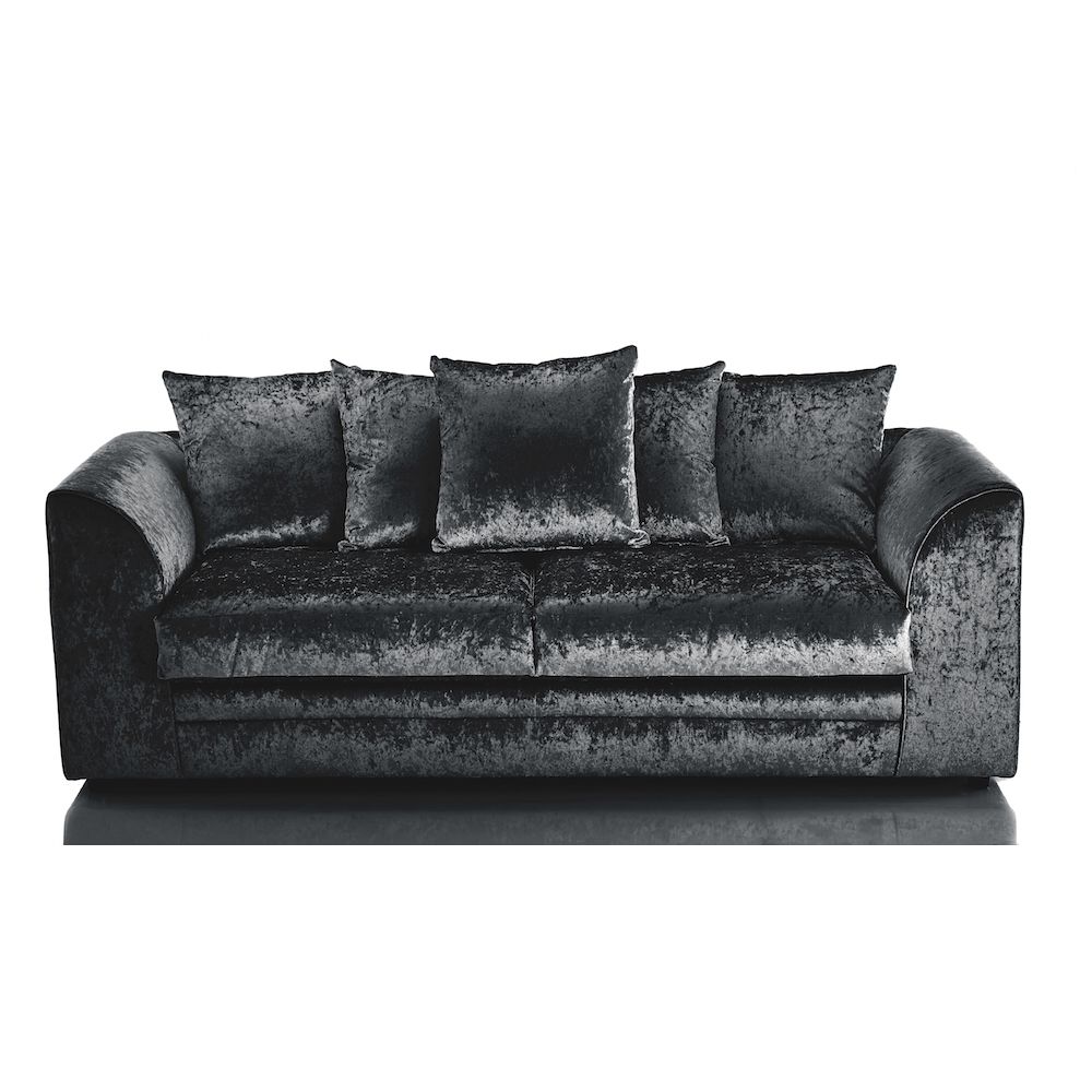 Crushed Velvet Furniture | Sofas, Beds, Chairs, Cushions With Black Velvet Sofas (View 1 of 30)