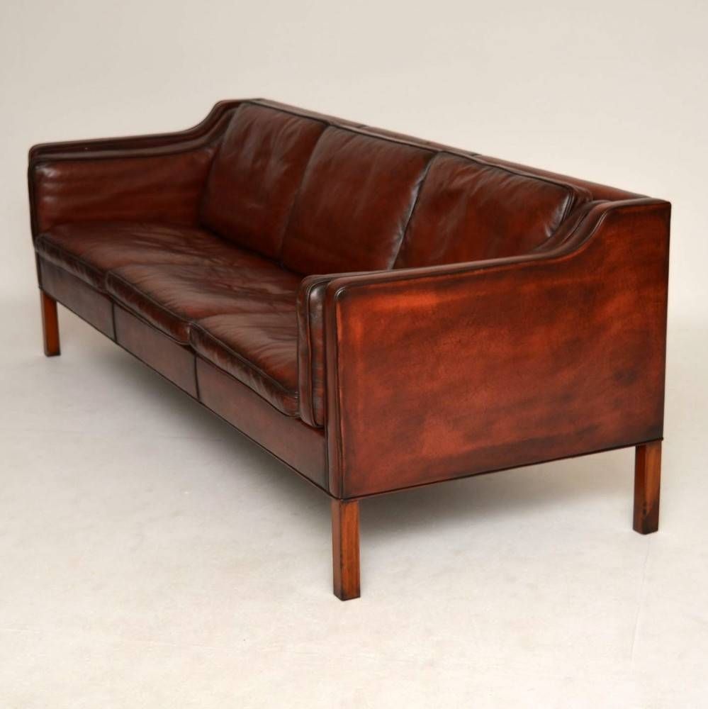 Danish Leather Sofa – Bürostuhl In Vintage Leather Sofa Beds (View 7 of 30)