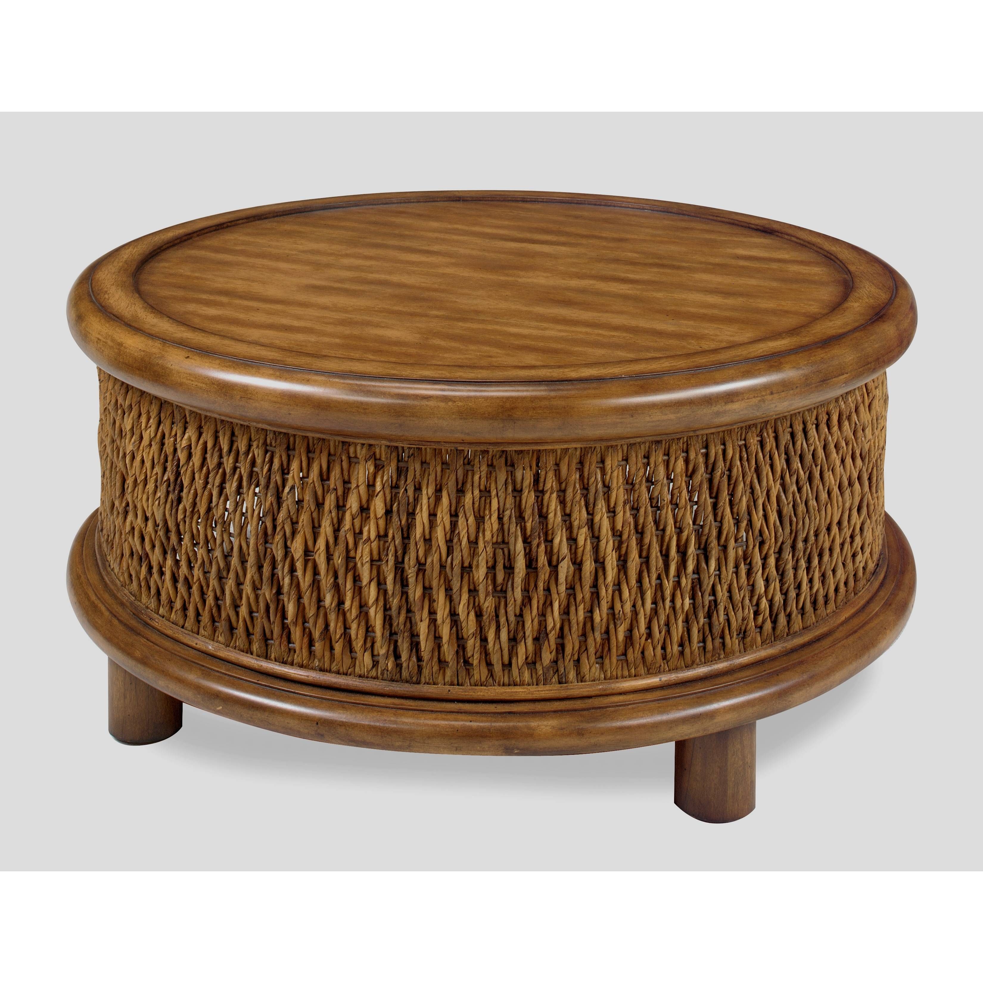 Deco Oak Round Two Tier Coffee Table 2 3392 Pg Round Coffee Tables Regarding Round Woven Coffee Tables (View 19 of 30)