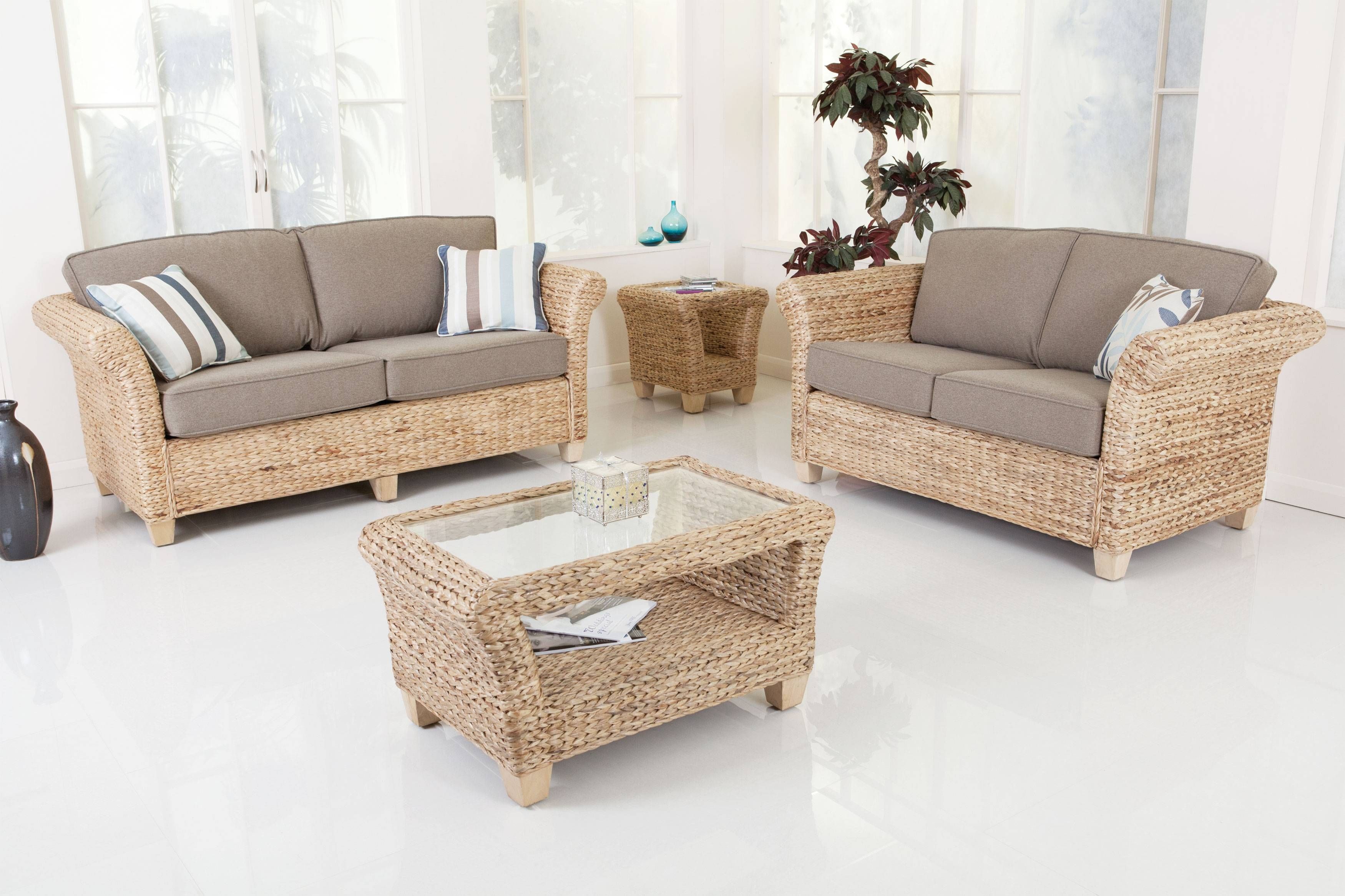 Decor: Comfortable Ashley Furniture Replacement Cushions In White Pertaining To White Cane Sofas (Photo 16 of 30)