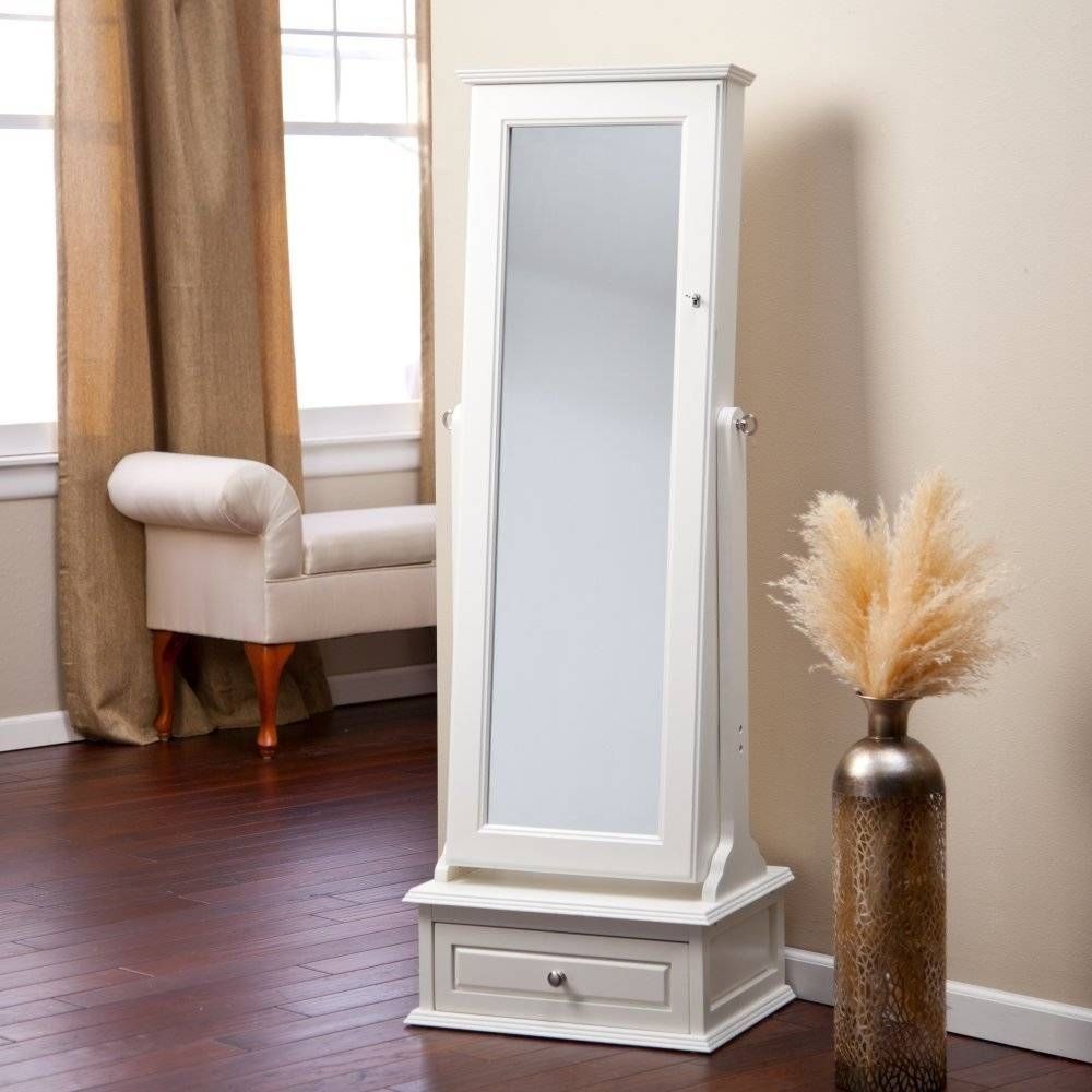 Decor: Pretty Design Of Jewelry Armoire Walmart Perfect Ideas For Within Cream Free Standing Mirrors (View 8 of 25)