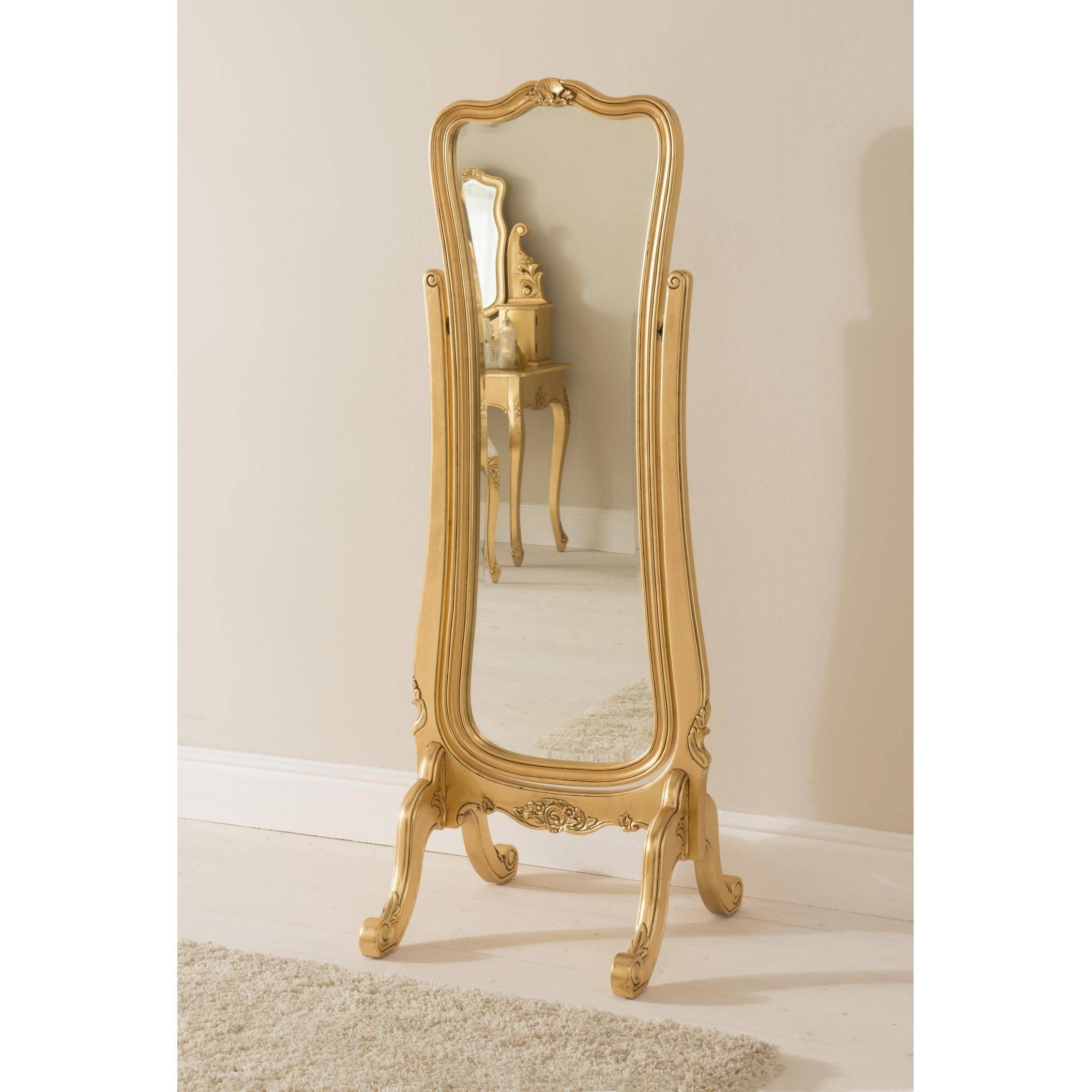Decorating: Antique Wooden Cheval Mirror With Wooden Floor And With Antique Full Length Mirrors (View 9 of 25)