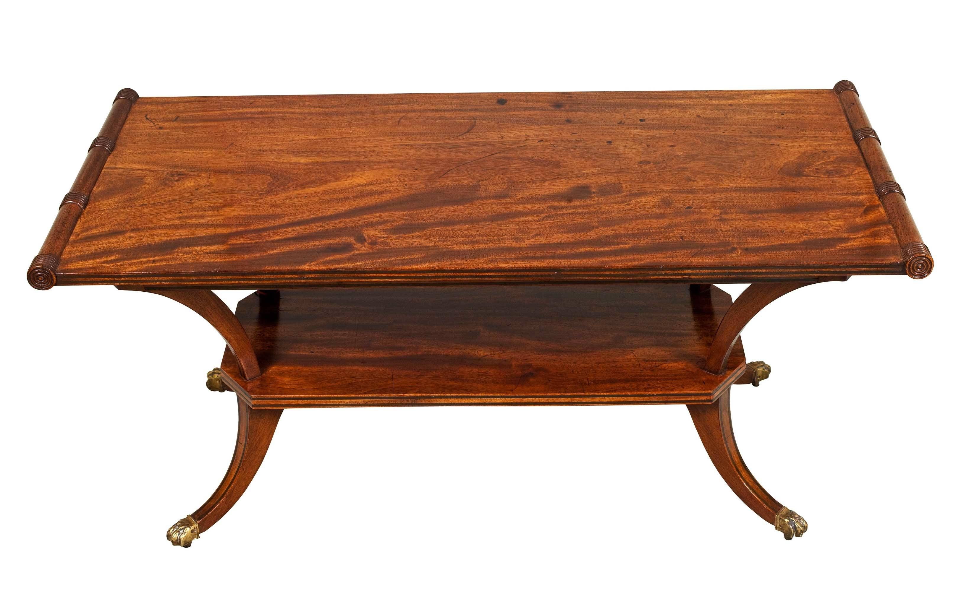 Decoration Mahogany Coffee Table With Mahogany Finish Queen Ann Pertaining To Mahogany Coffee Tables (View 18 of 30)