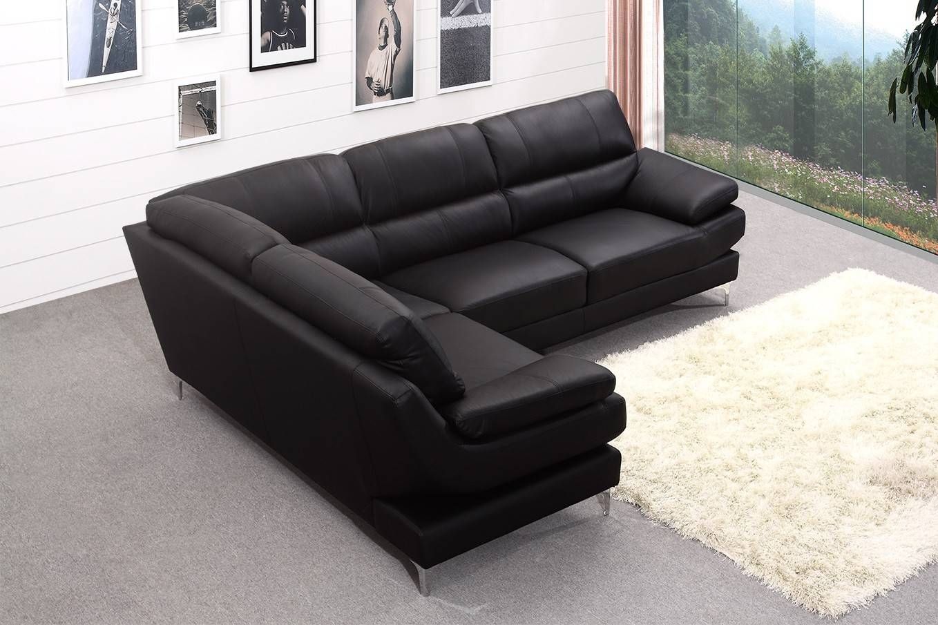 Deep Leather Corner Sofa | Tehranmix Decoration Intended For Large Black Leather Corner Sofas (View 27 of 30)