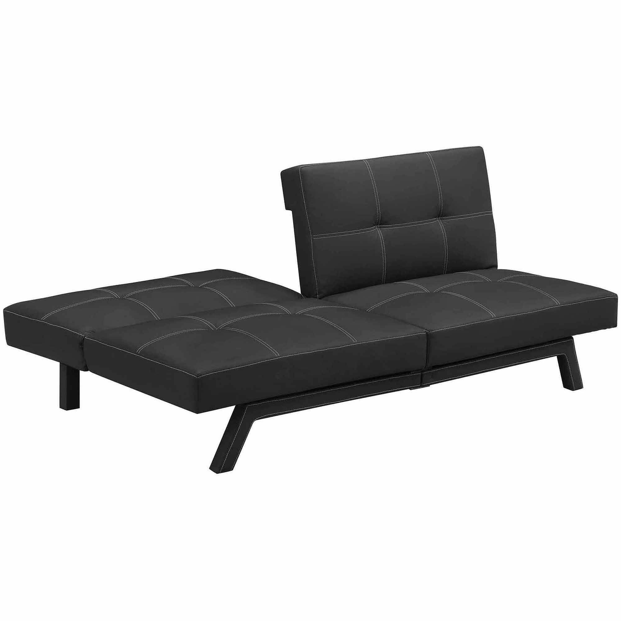 Delaney Split Back Futon Sofa Bed, Multiple Colors – Walmart In Sofa Lounger Beds (View 28 of 30)