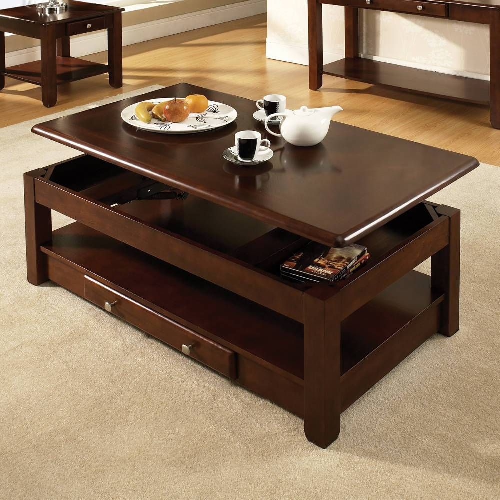 Diy Coffee Table With Lift Top : Elegant Coffee Table With Lift Within Coffee Table With Raised Top (View 19 of 30)