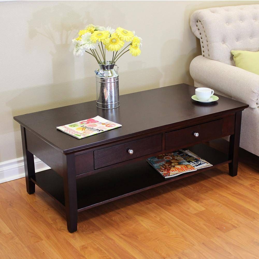 Donnieann Ferndale Espresso Storage Coffee Table 351938 – The Home Regarding Cd Storage Coffee Tables (View 3 of 30)