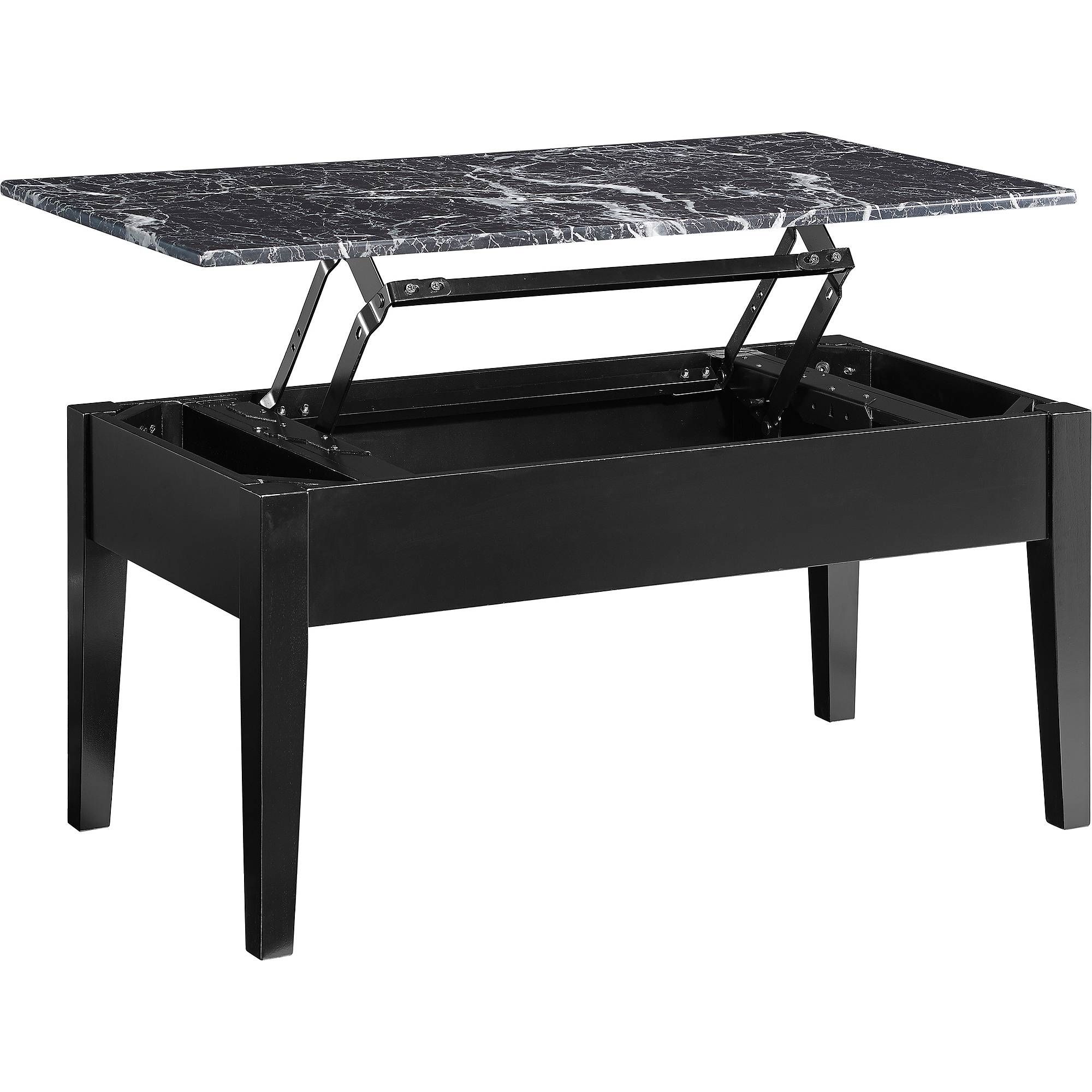 Dorel Living Faux Marble Lift Top Coffee Table – Walmart For Coffee Table With Raised Top (View 17 of 30)