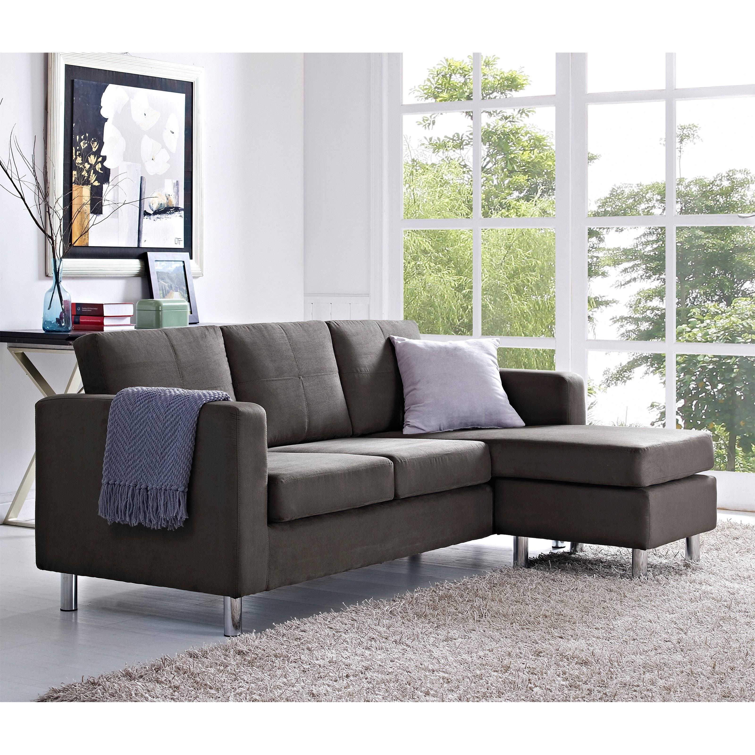 Dorel Living Small Spaces Configurable Sectional Sofa | Hayneedle Inside Small Sectional Sofas For Small Spaces (View 18 of 25)