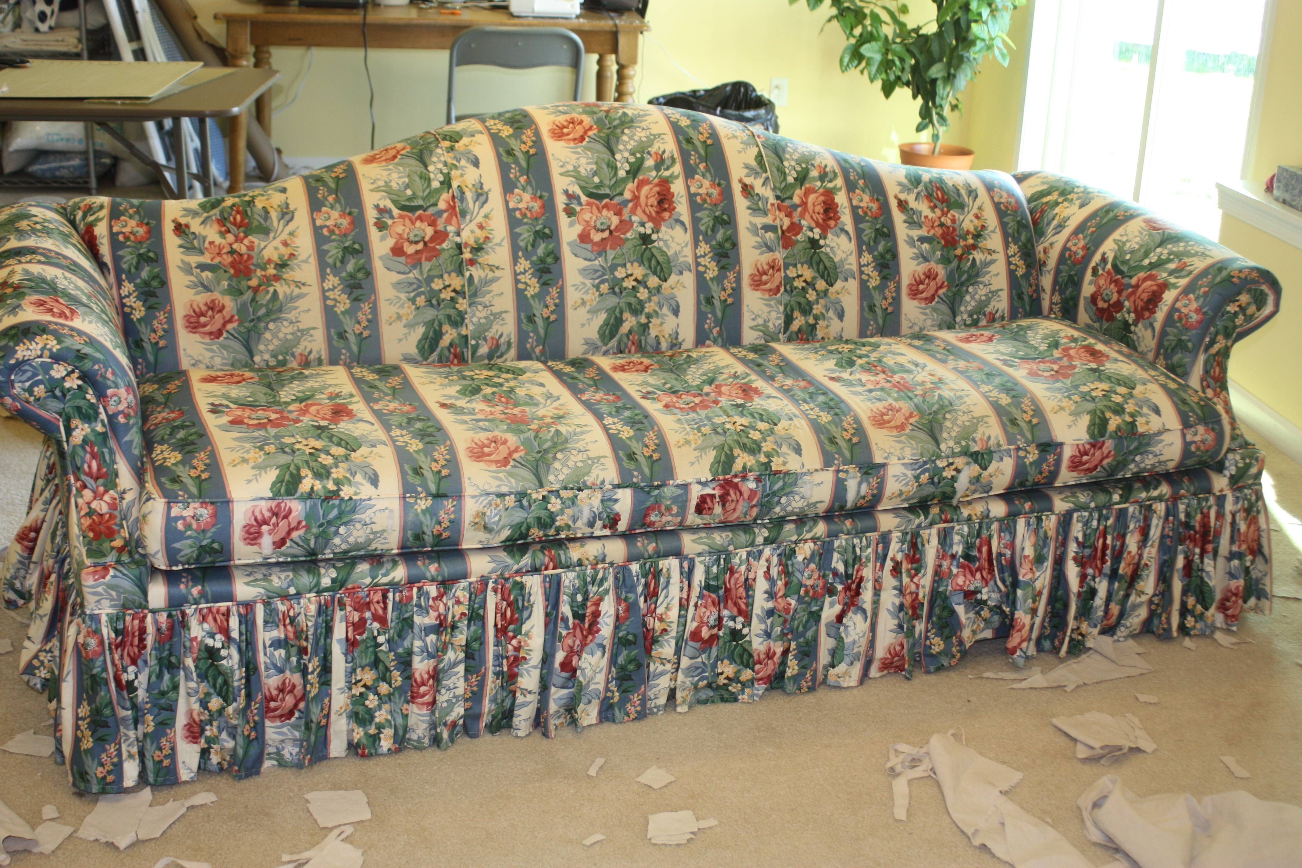 Drop Cloth Sofa | Twill Slipcover Studio Pertaining To Chintz Covered Sofas (View 5 of 30)